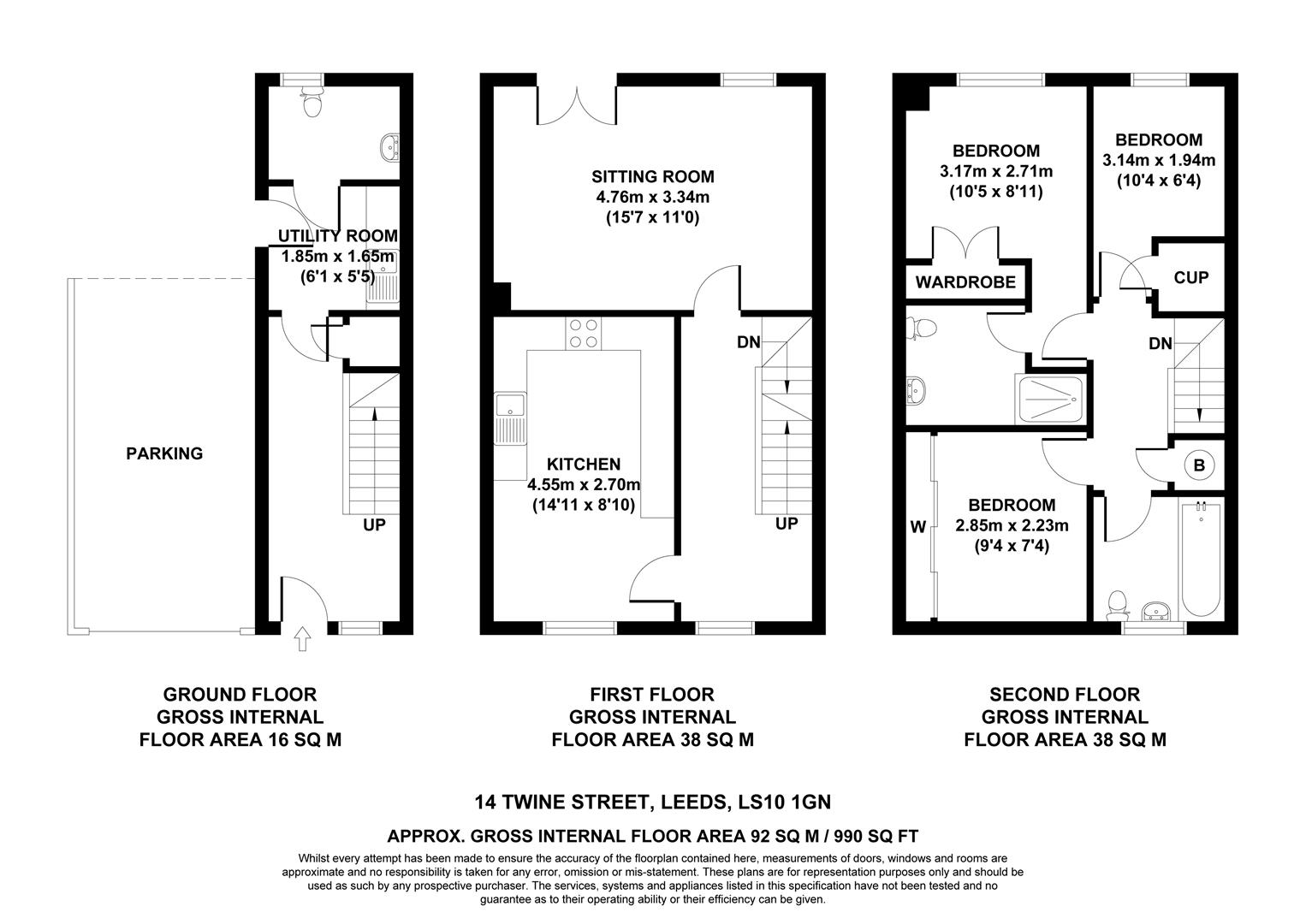14, Twine Street, Leeds floorplan