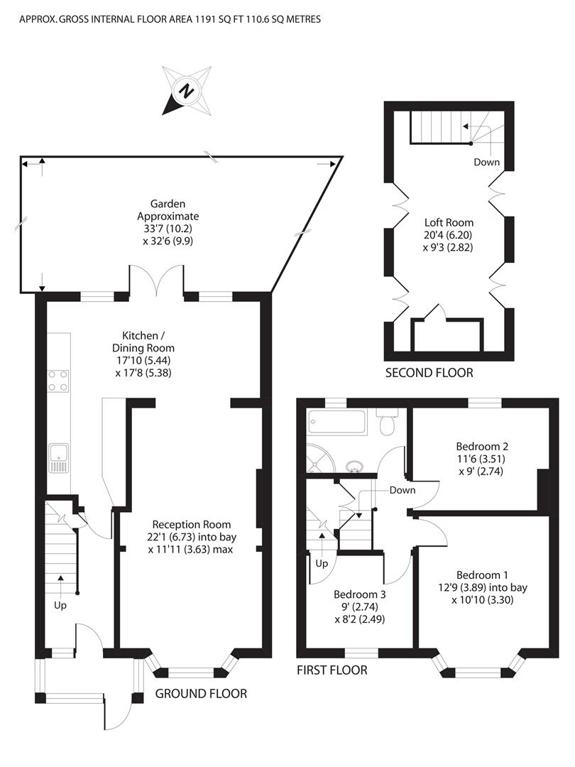 3 Bedrooms Terraced house for sale in Long Walk, New Malden KT3