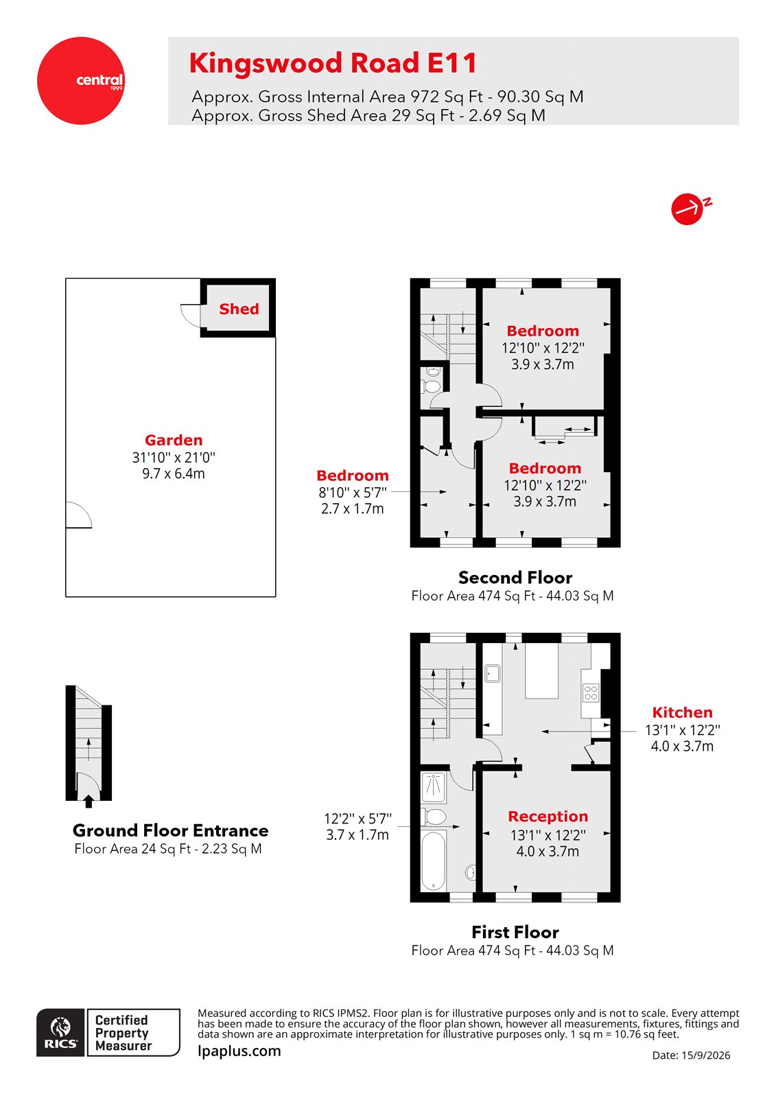 68a, Kingswood Road, London floorplan