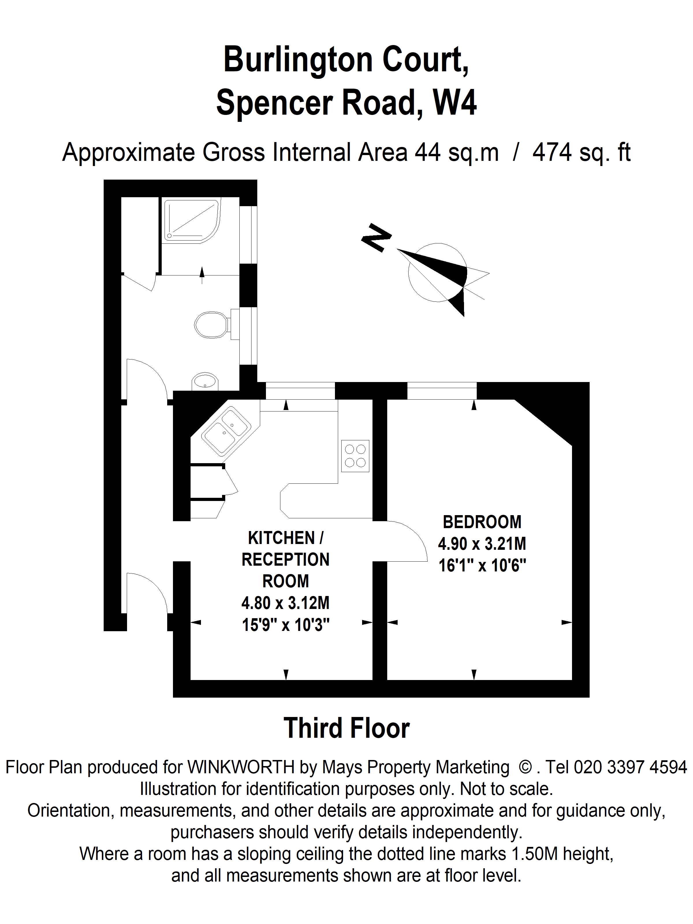 Flat 8C, Burlington Court,, Spencer Road, London floorplan