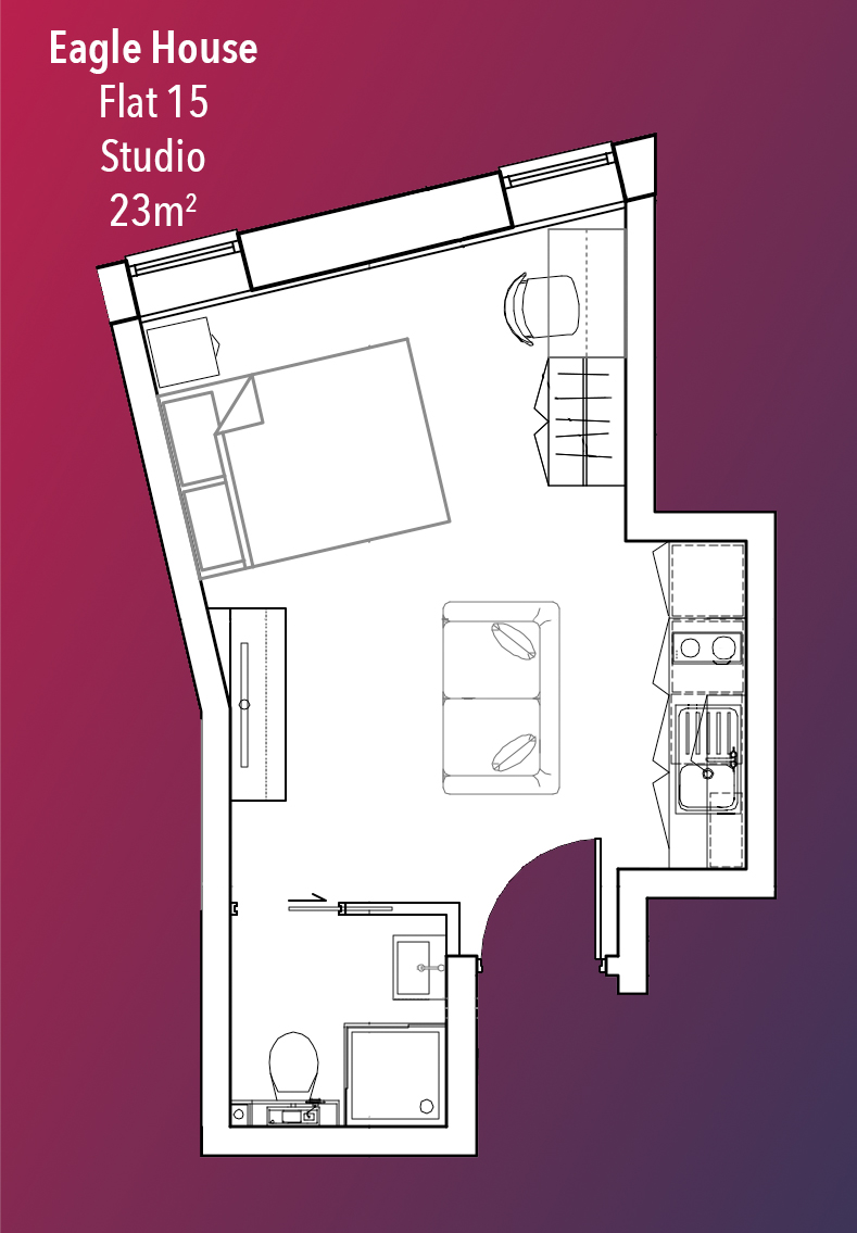 0 Bedrooms Studio to rent in Eagle House, 11 Blackfriars Road, Manchester M3