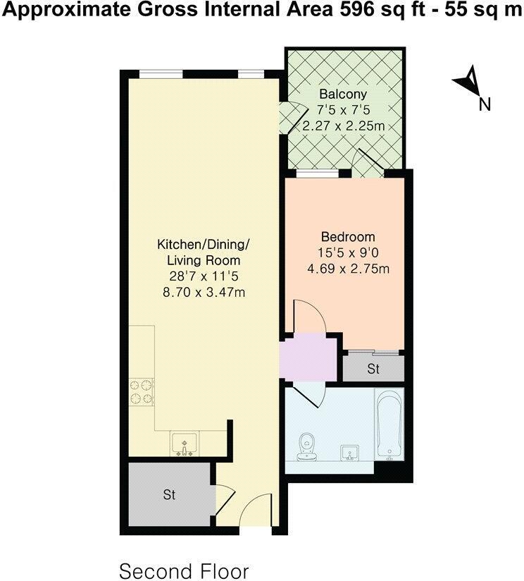 Flat 25, Frilford House, 6, Munda Way, Oxfordshire floorplan