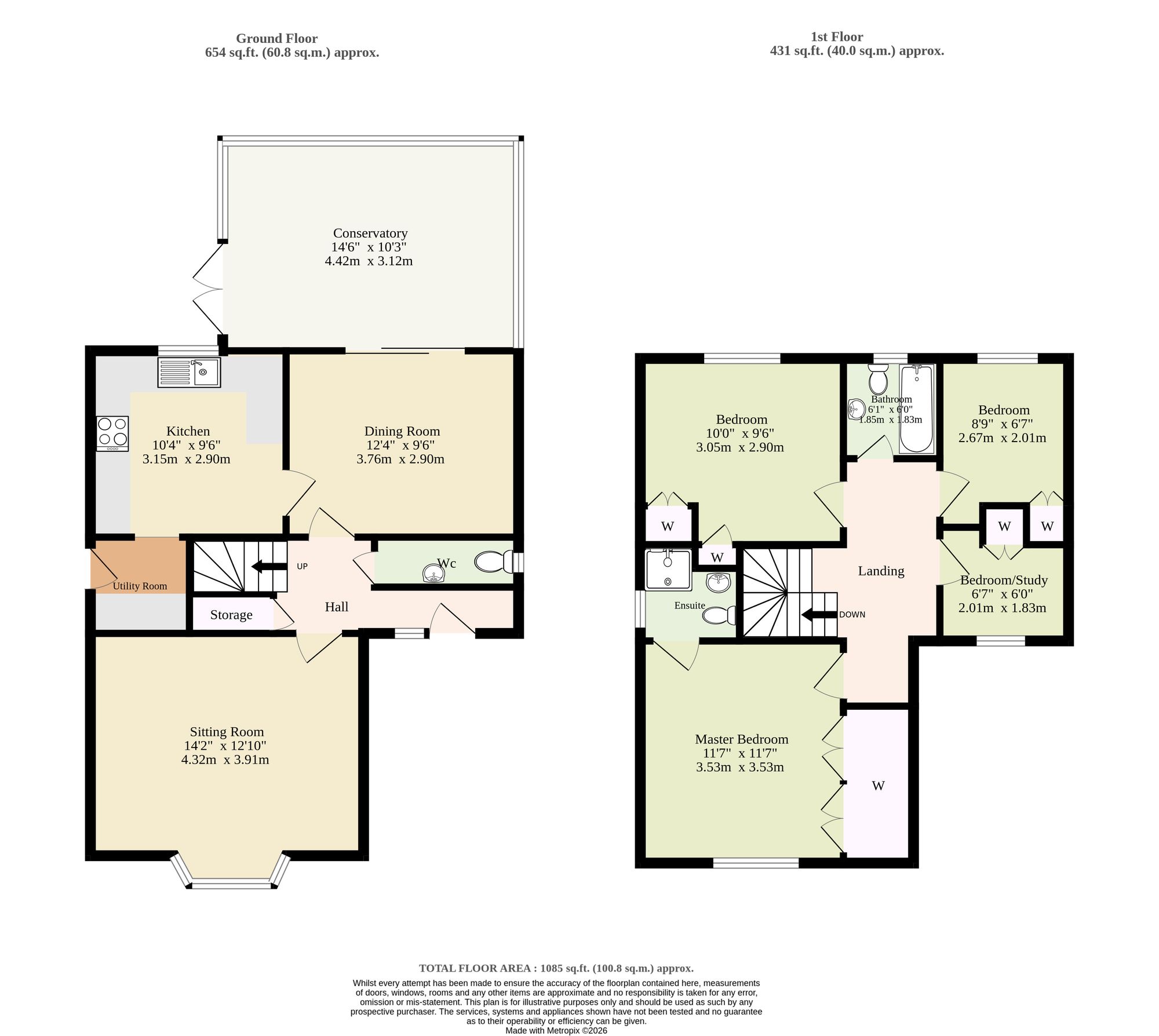 11 Cranes Meadow, Harleston floorplan