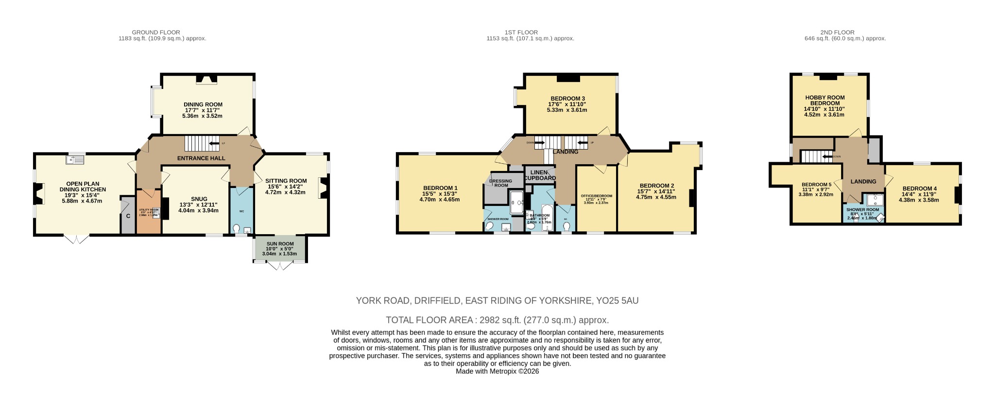 Glenholme, 20 York Road, East Riding of Yorkshire floorplan