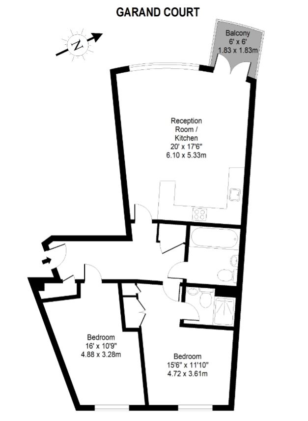 2 Bedrooms Flat to rent in Garand Court, Eden Grove, London N7