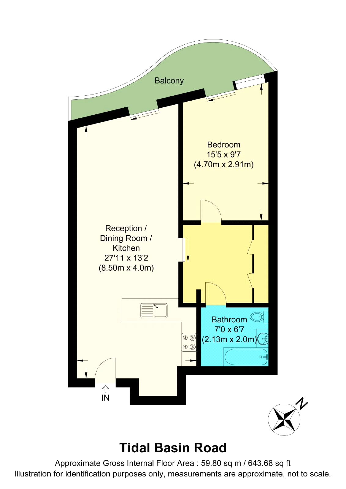 Apartment 1807, 3, Tidal Basin Road, London floorplan