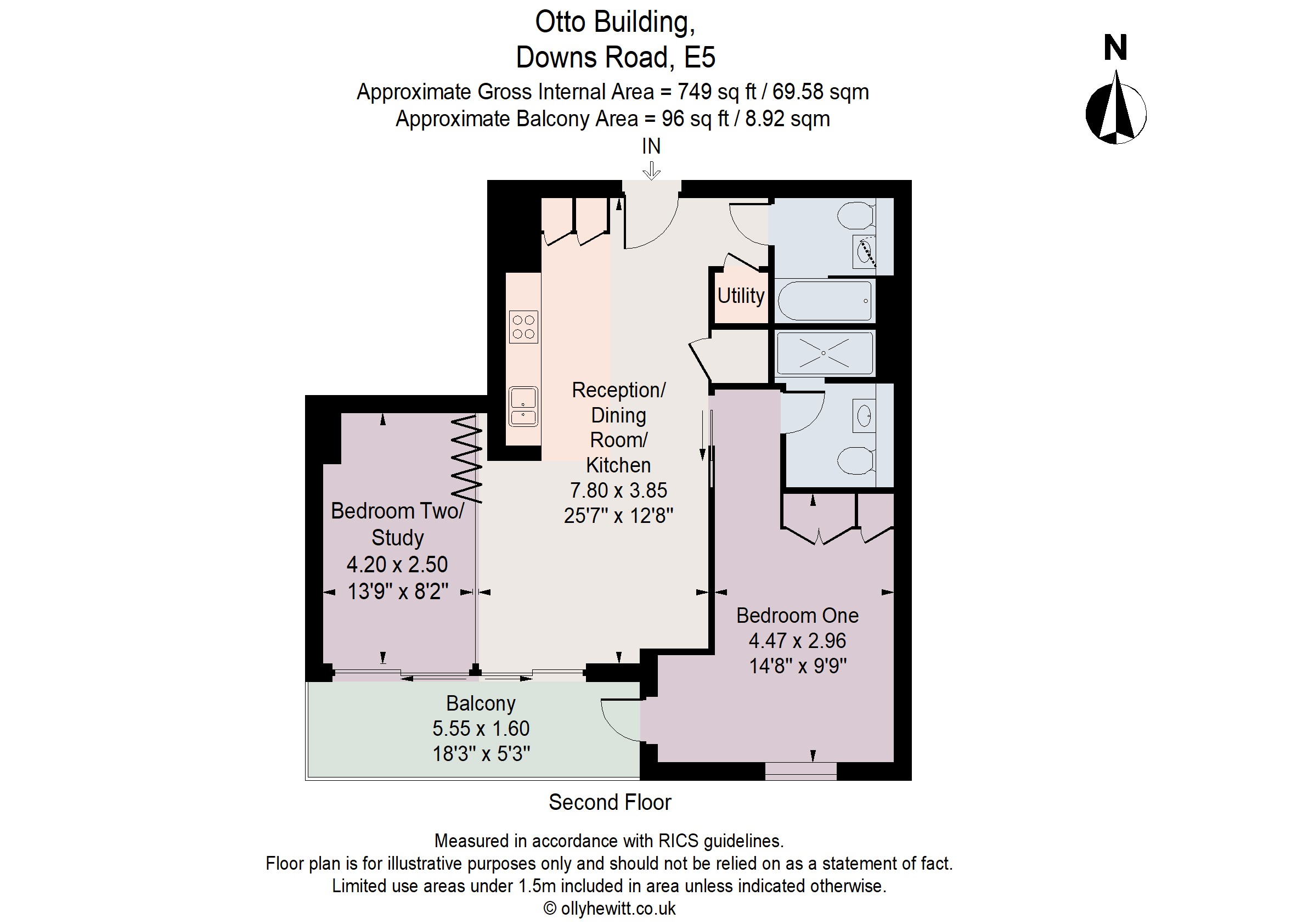 Otto Building, Downs Road, London, England, E5 floorplan