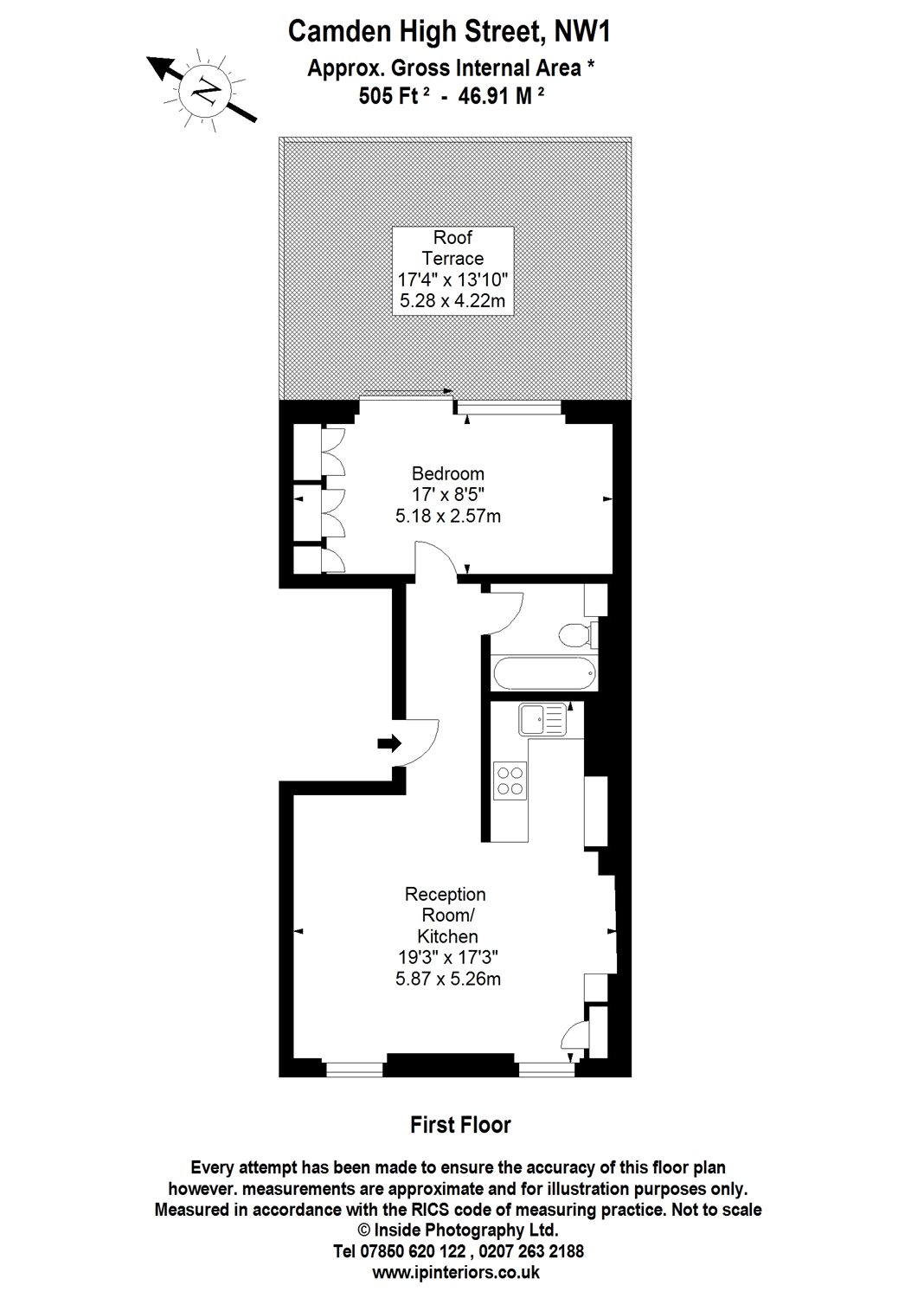 1 Bedrooms Flat to rent in Camden High Street, London NW1