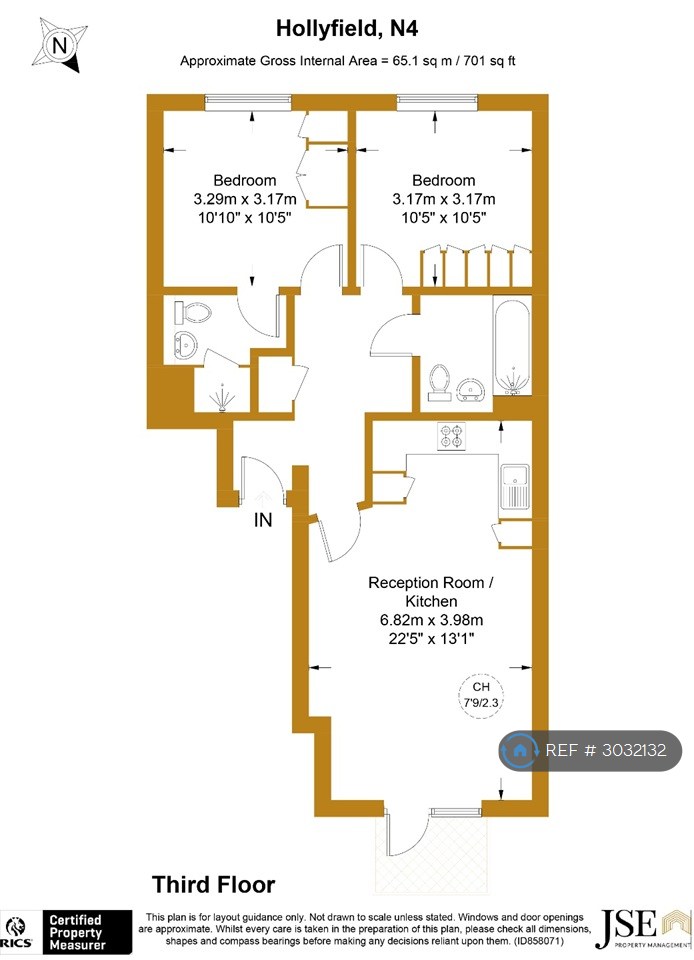 Flat, Hollyfield Pooles Park, London floorplan