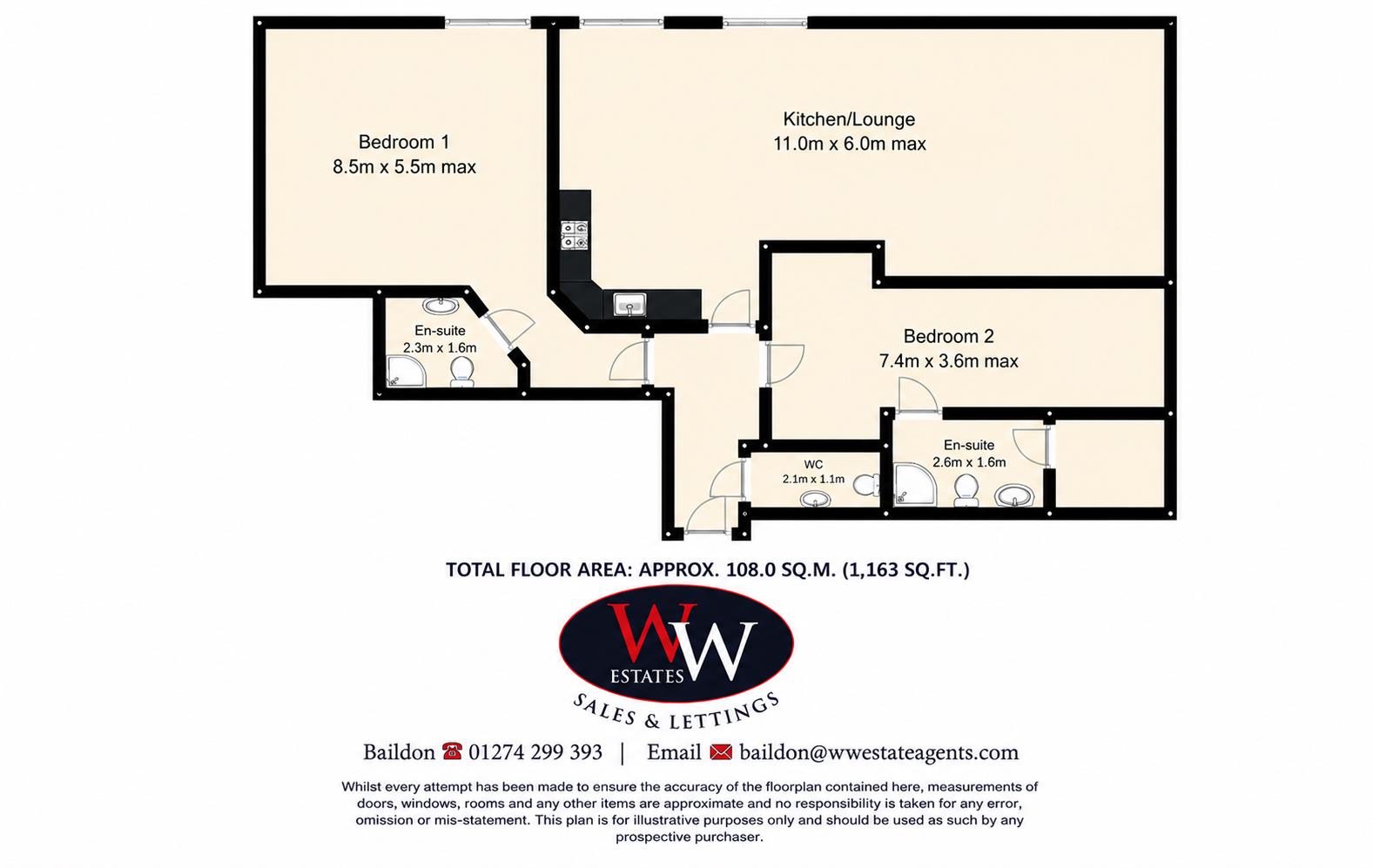 Apartment 52, Masons Mill, Salts Mill Road, Shipley floorplan