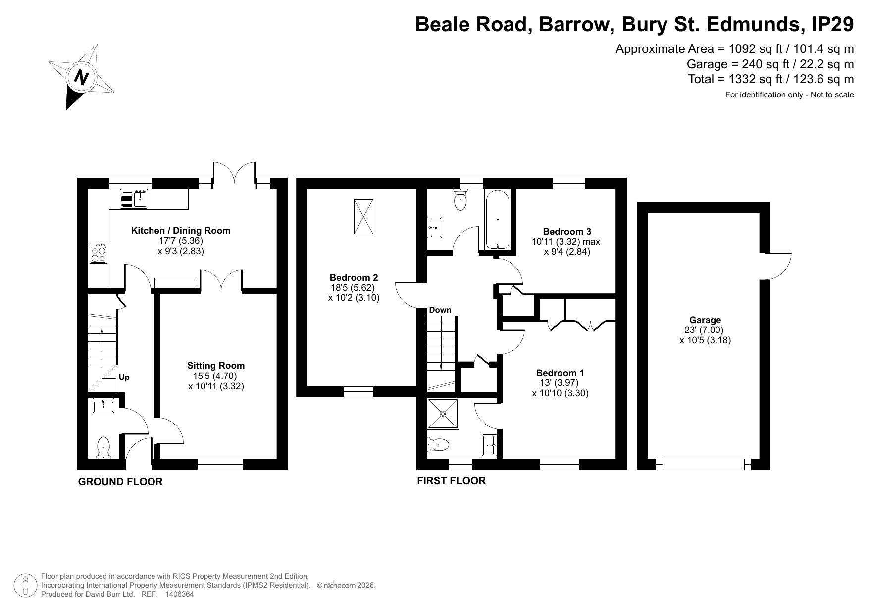 12, Beale Road, Bury St. Edmunds floorplan