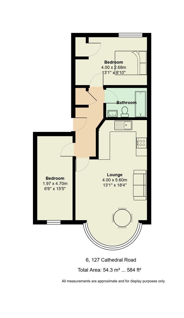 6, 127, Cathedral Road, Cardiff floorplan