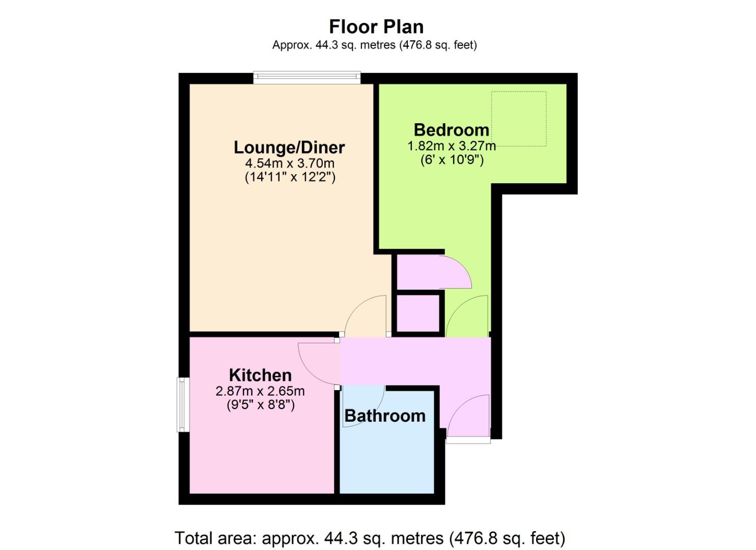Flat 6, Applesham Court, 140, South Street, Lancing floorplan