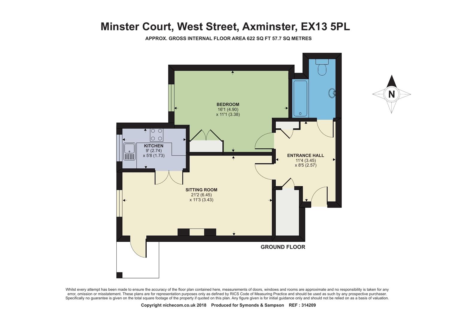 5, Minster Court, Axminster floorplan