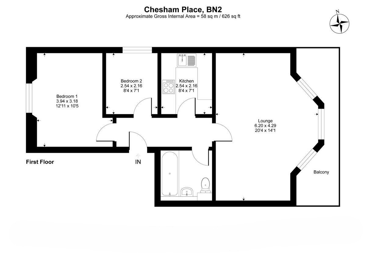 4, 11, Chesham Place, Brighton floorplan