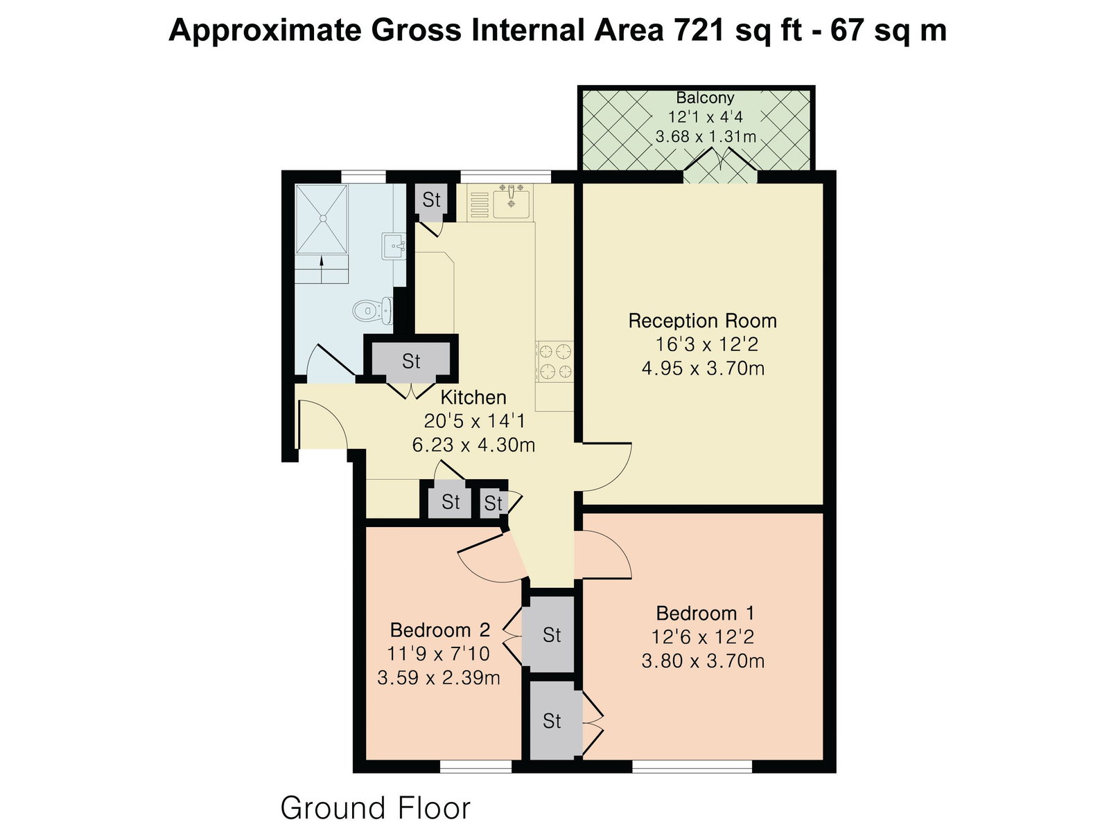 Mount Arlington, 37,Flat 2, Park Hill Road, Bromley floorplan