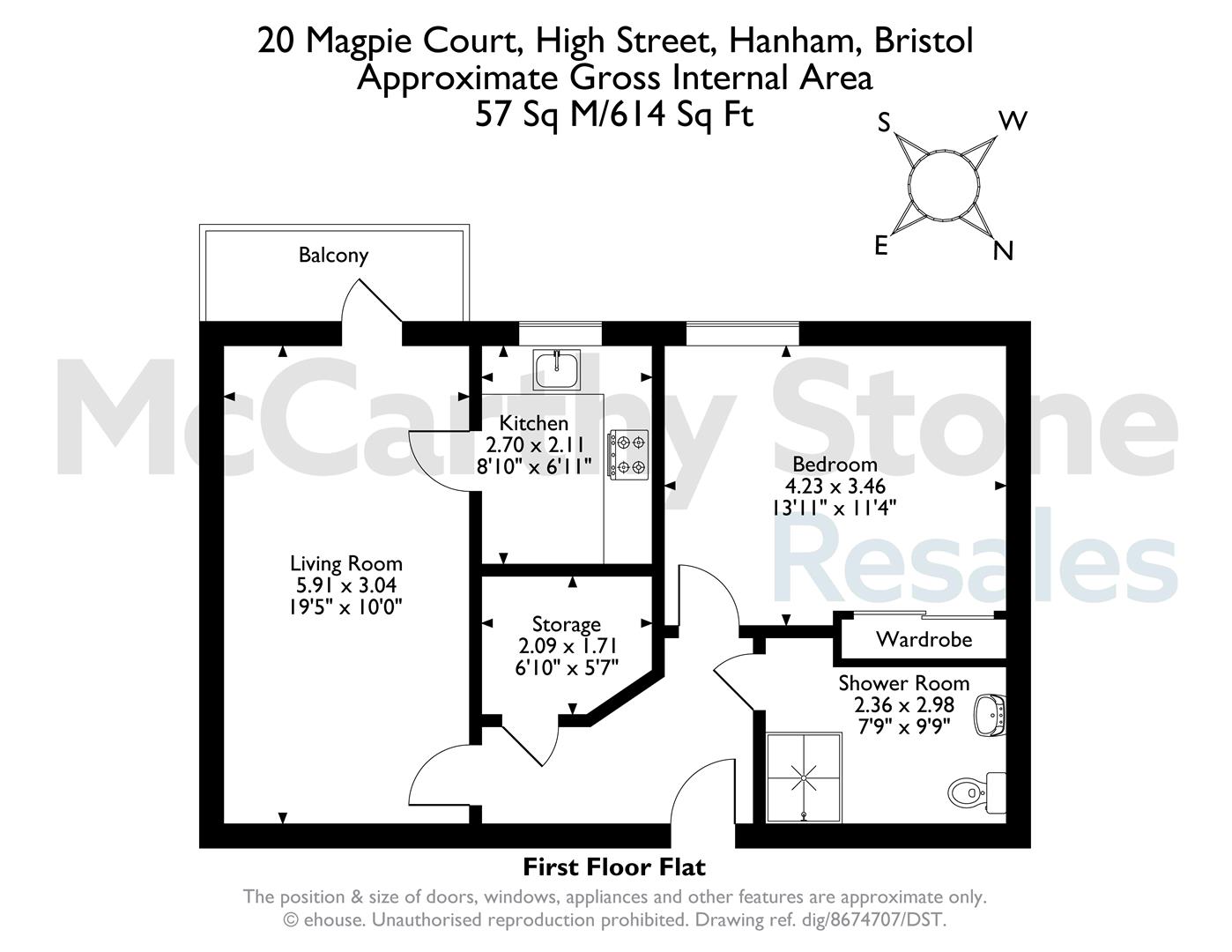 20 Magpie Court, High Street, Hanham, Bristol floorplan