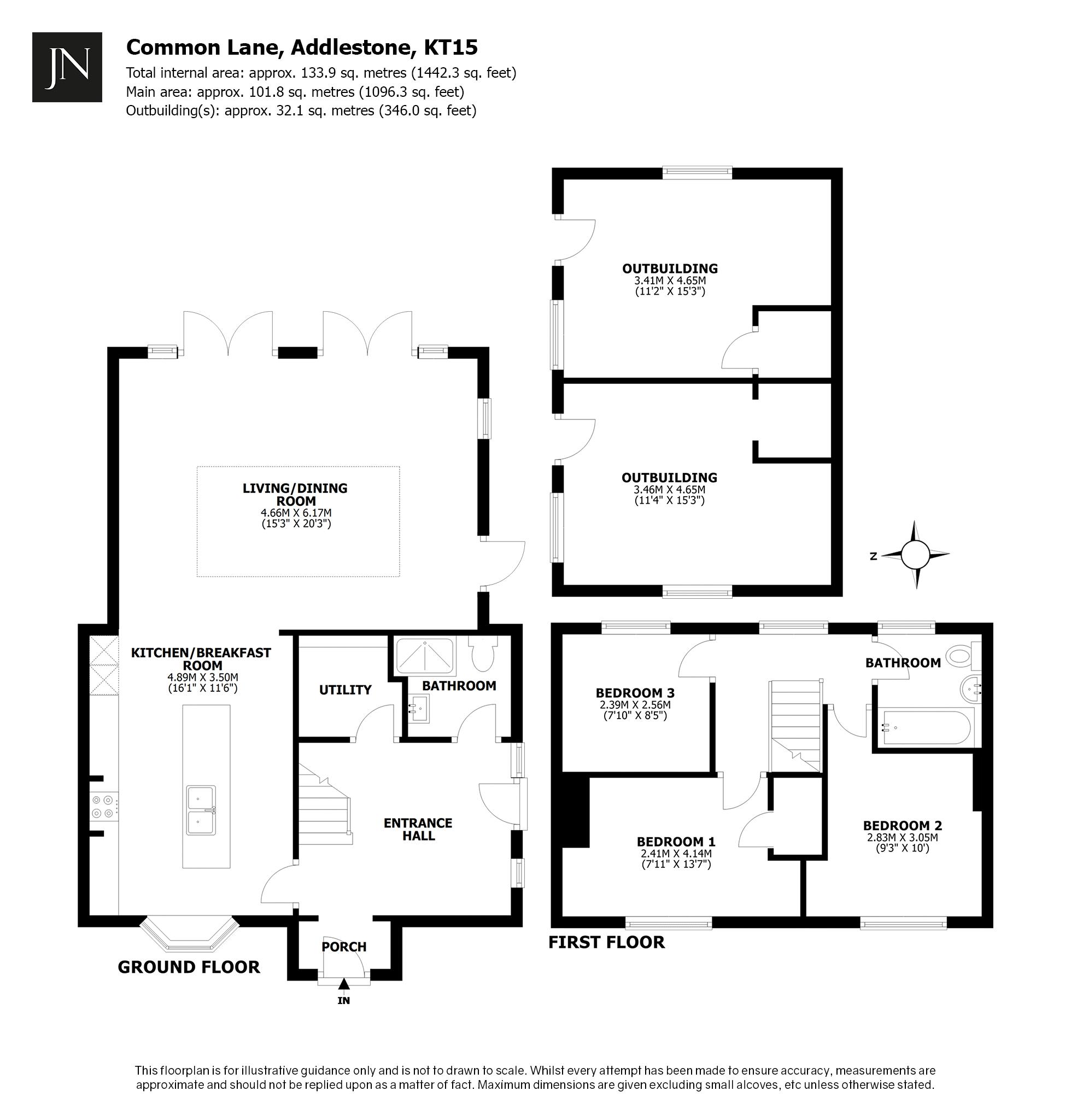 78, Common Lane, New Haw floorplan