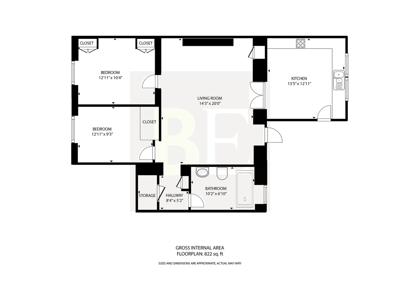 Flat 1, 7 Raleigh Avenue, St Helier floorplan