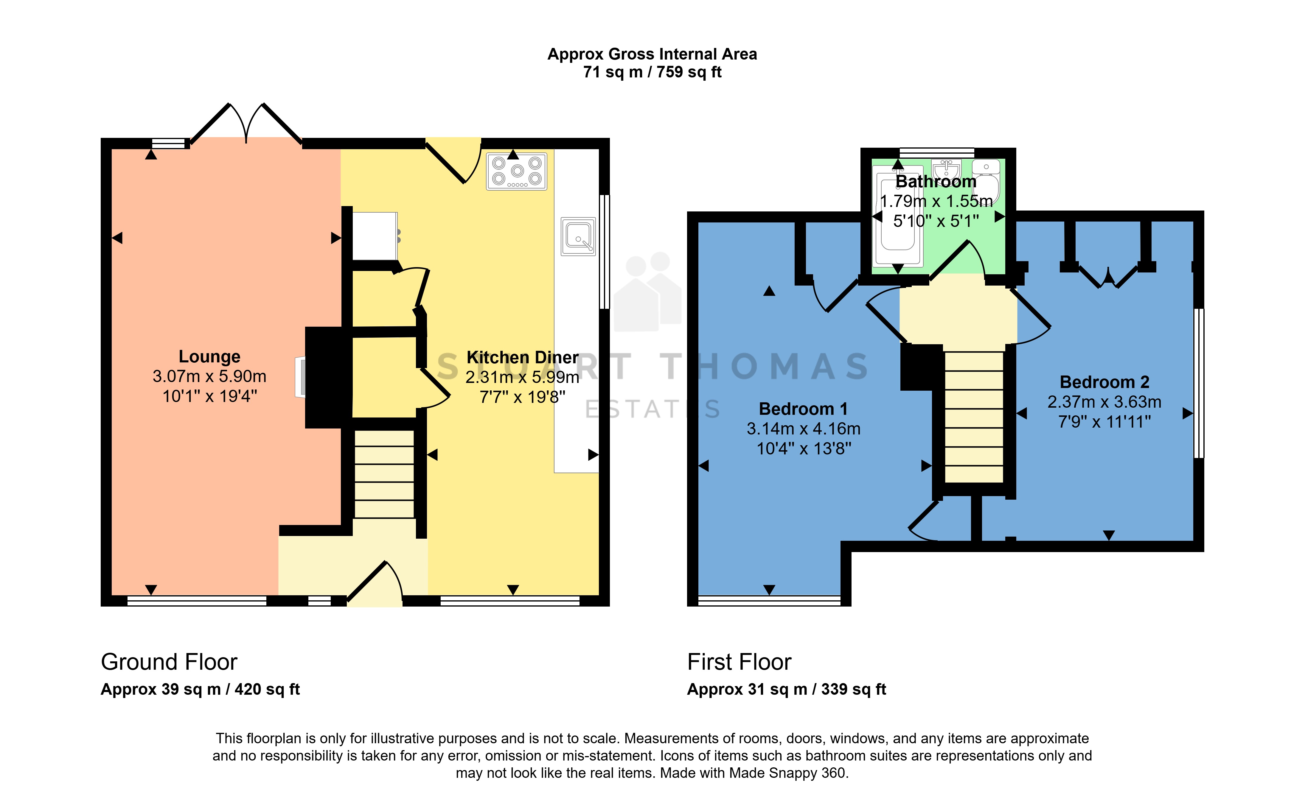 54, Danesfield, Benfleet floorplan