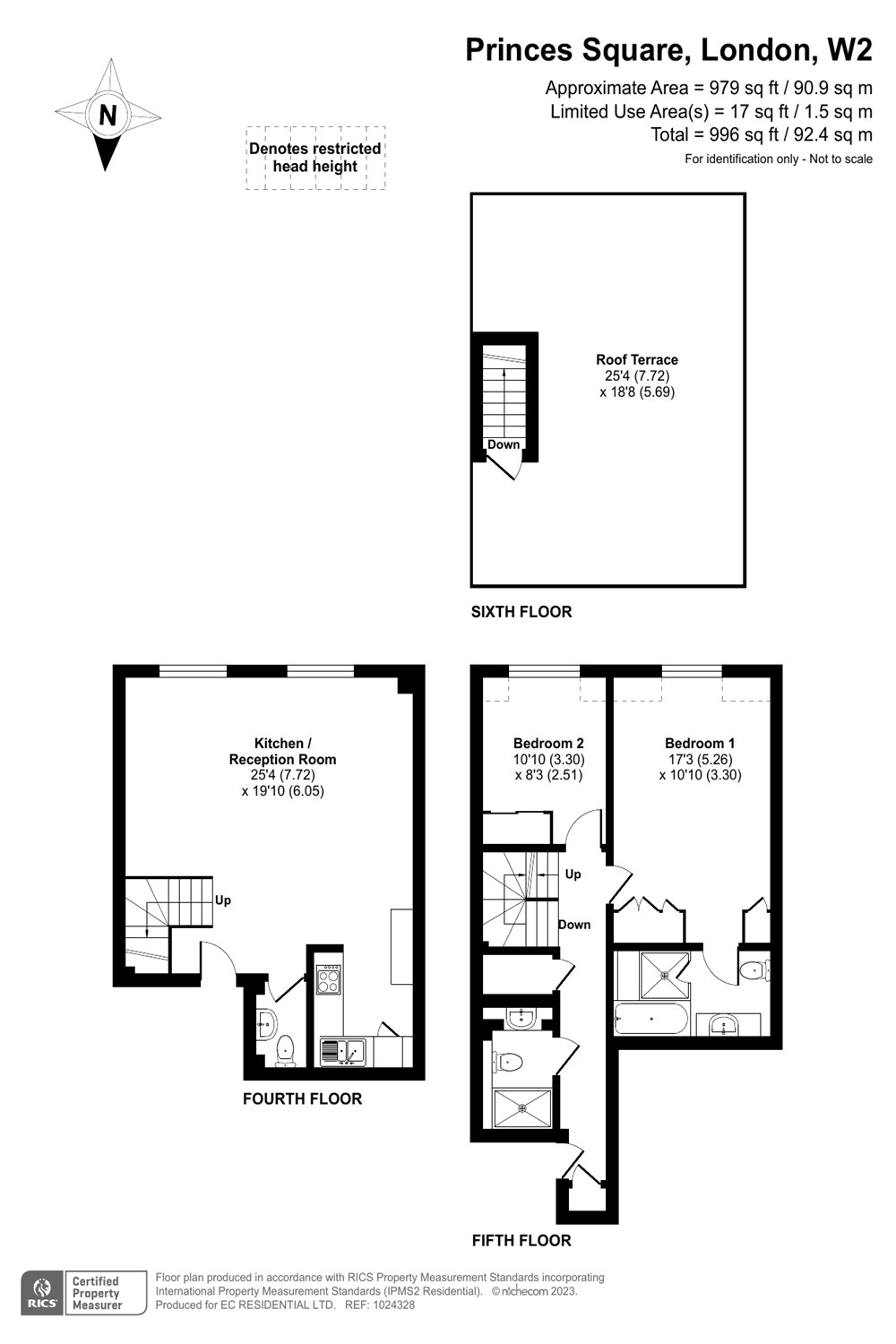 20, Flat 11, Prince's Square, London floorplan