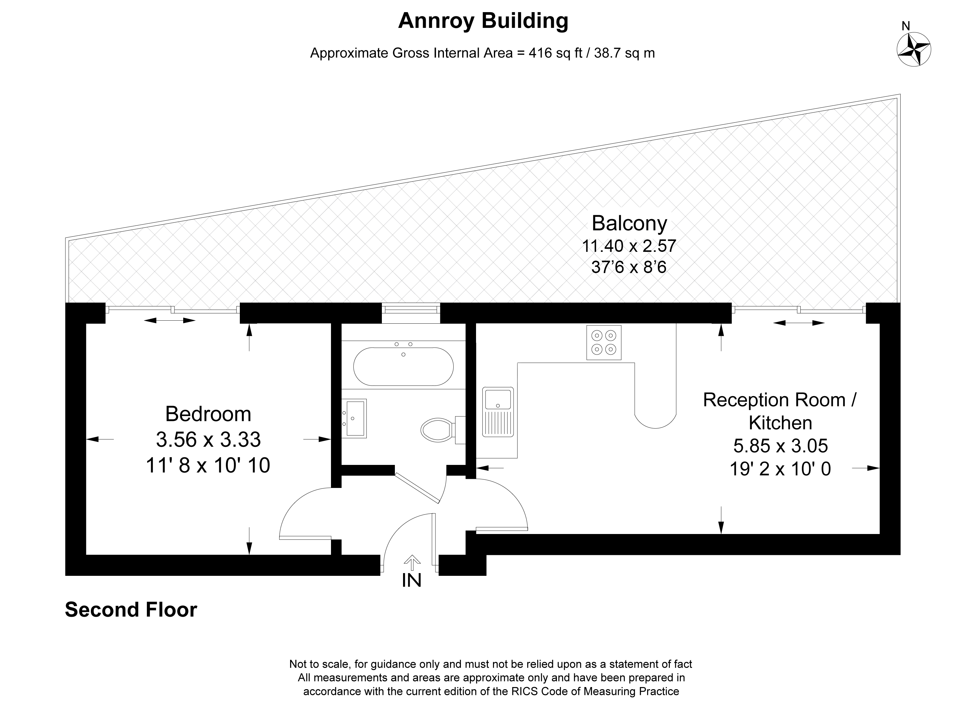 Flat 10, The Annroy, Kentish Town floorplan