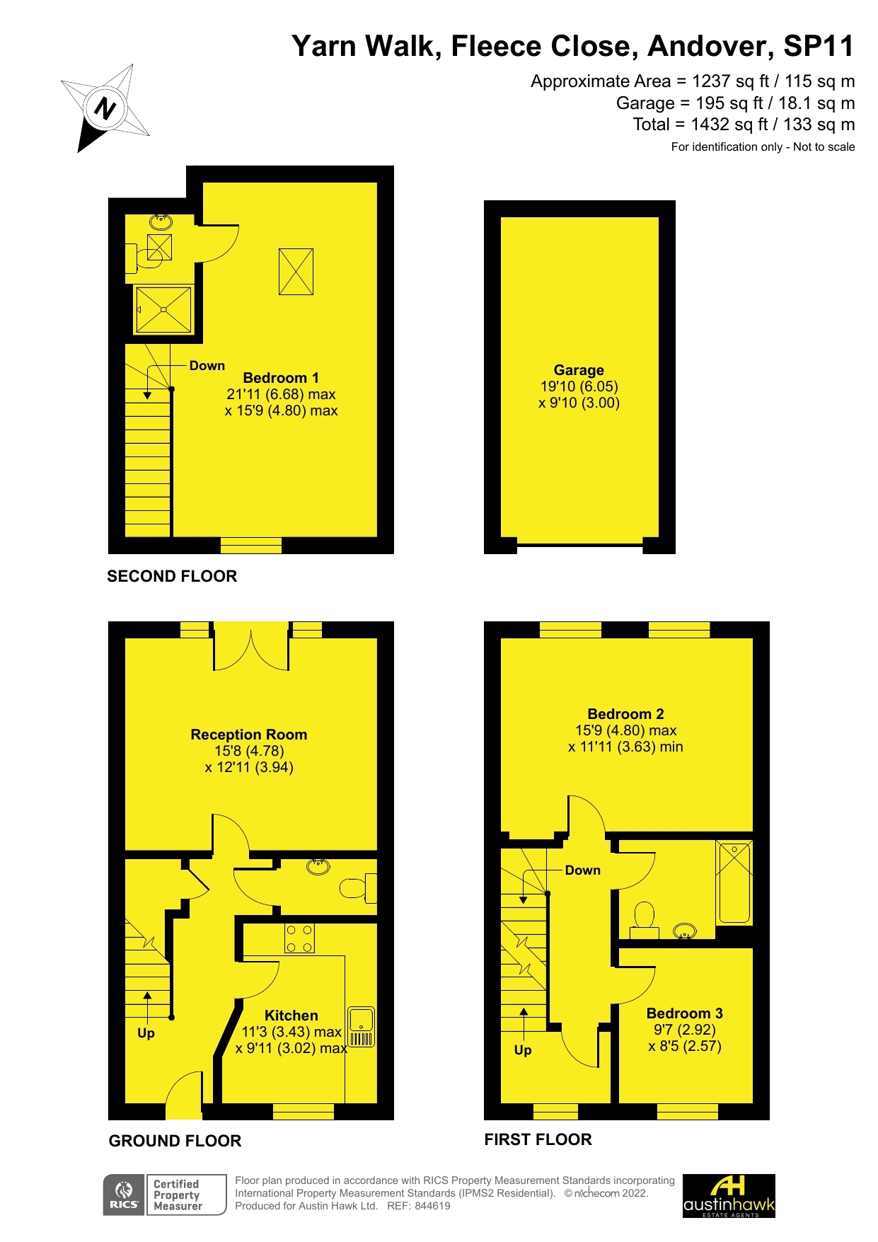 Fleece Close, Andover Down, Andover SP11, 3 bedroom town house for sale