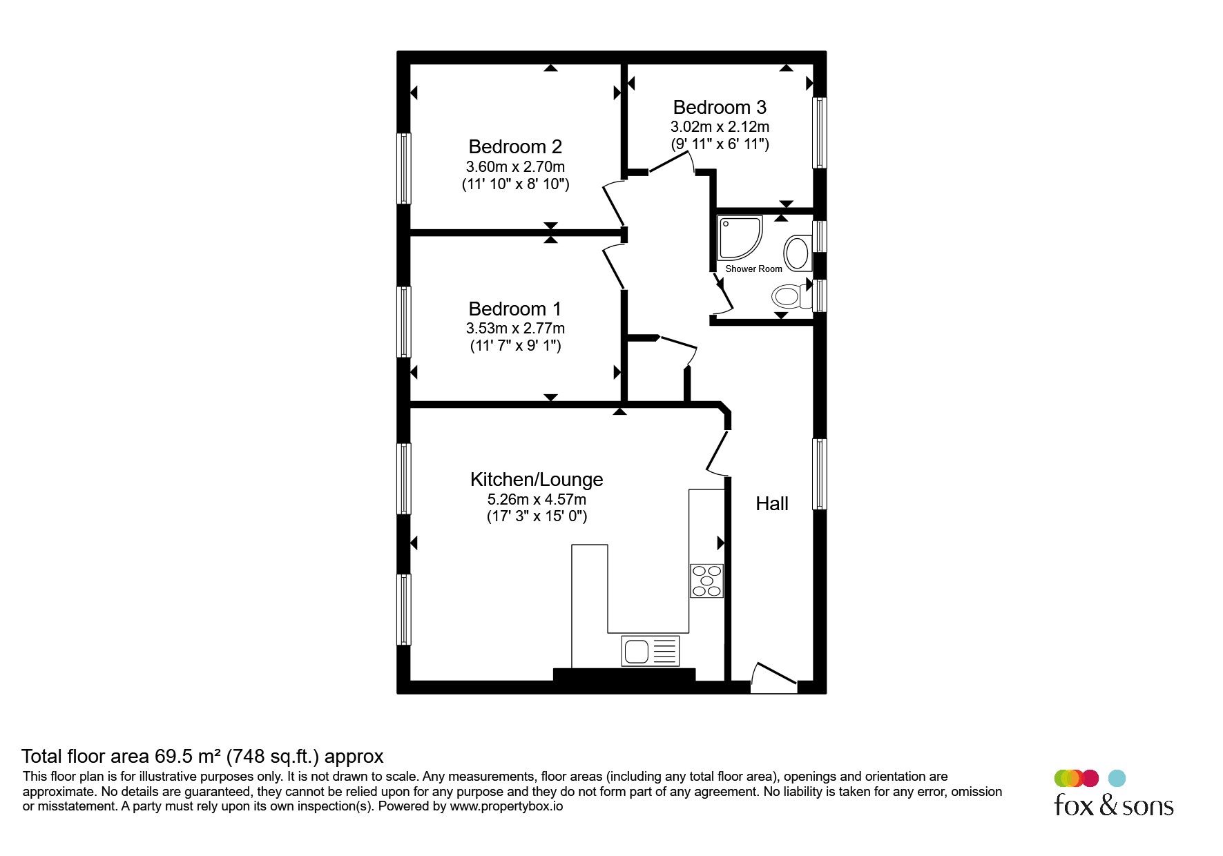Flat 6, Friary Court, Lower Port View, Saltash floorplan