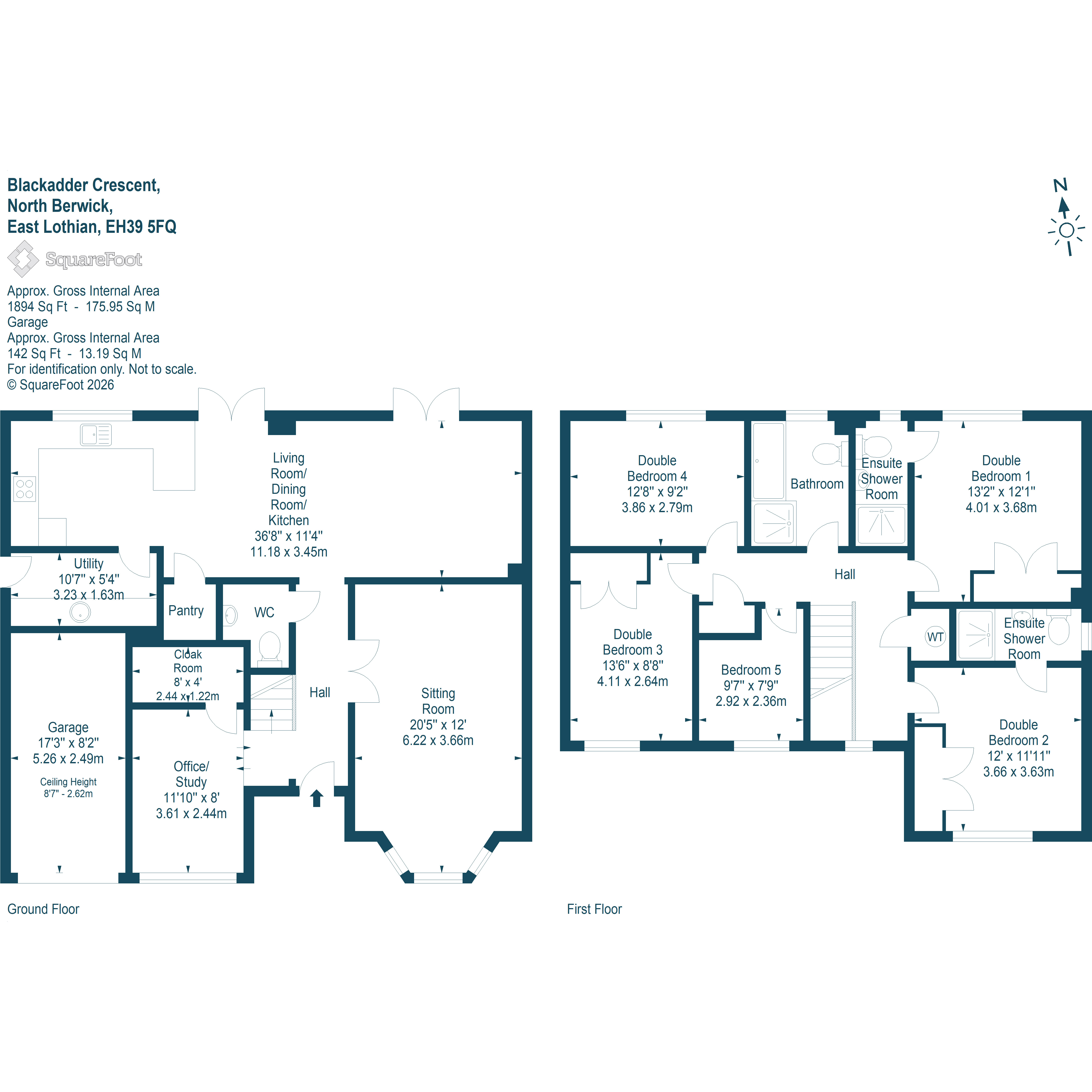 34, Blackadder Crescent, North Berwick, East Lothian floorplan