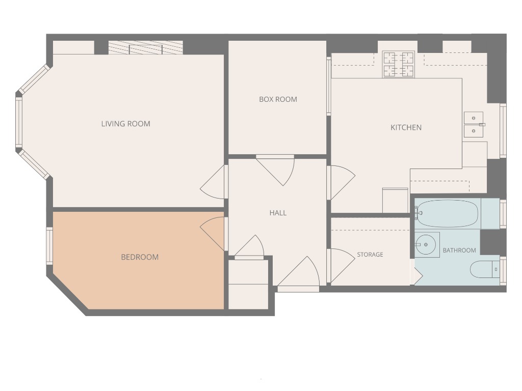 Flat 0-1, 43, Castlegreen Street, West Dunbartonshire floorplan