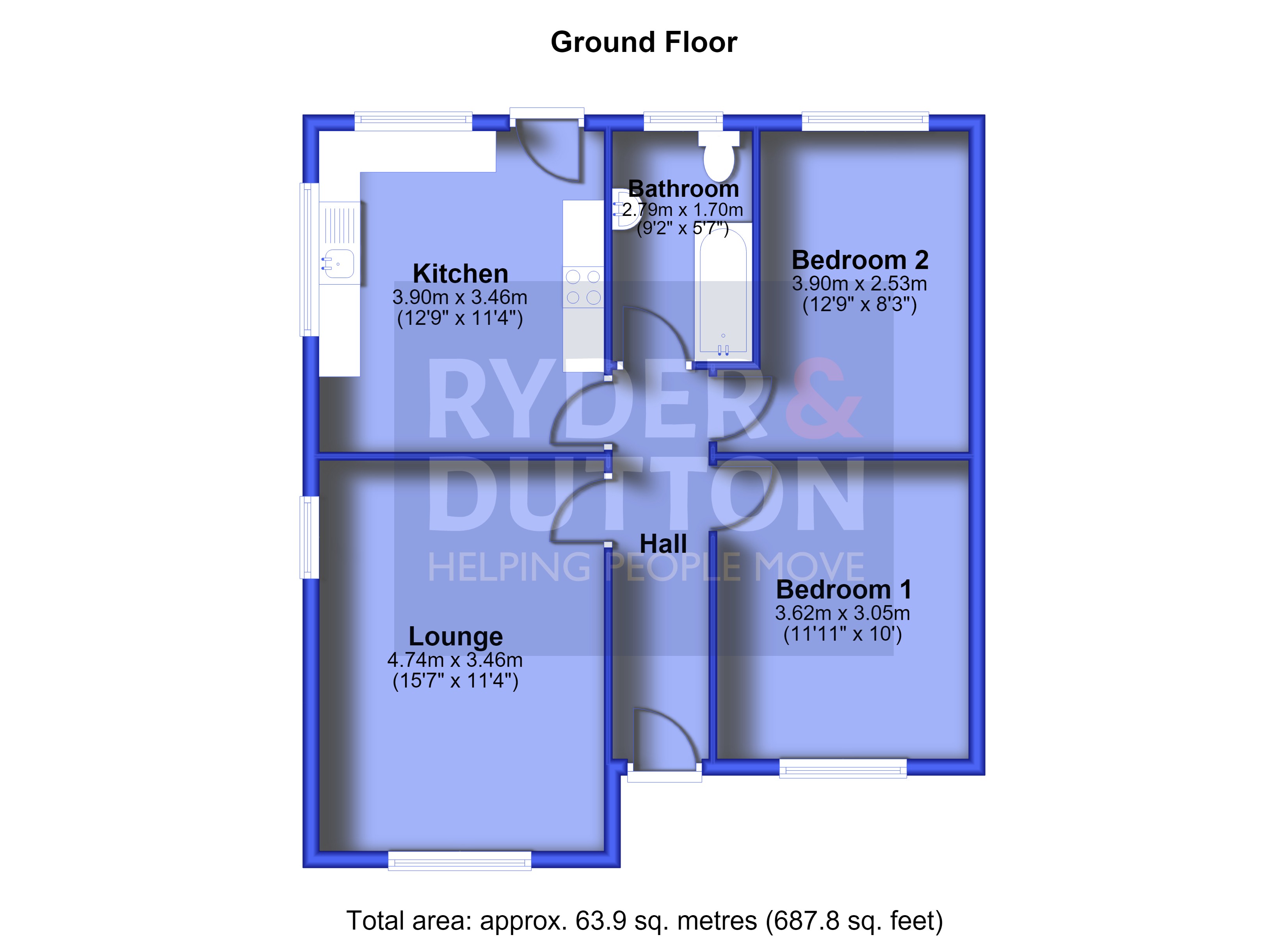 112, Sunfield Road, Oldham floorplan