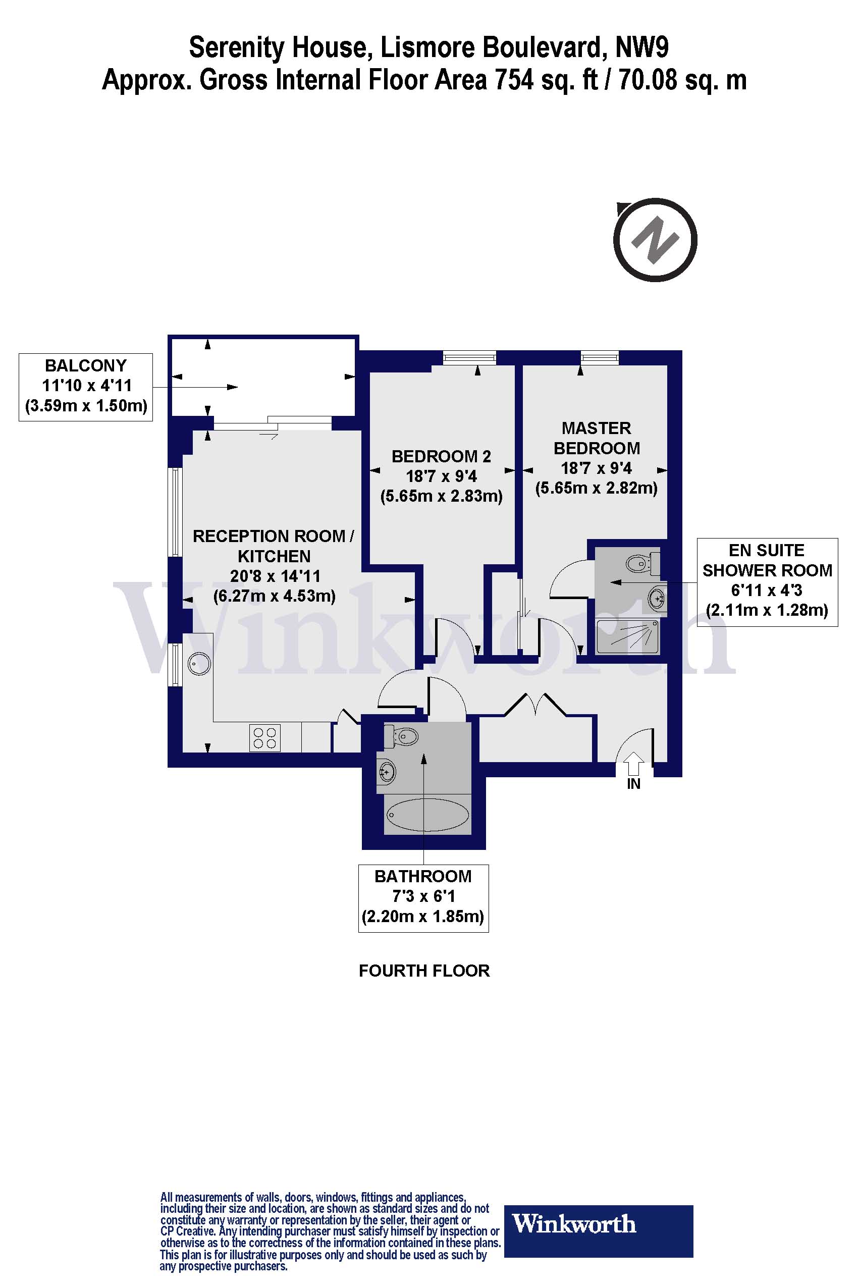 2 Bedrooms Flat to rent in Serenity House, 6 Lismore Boulevard, London NW9