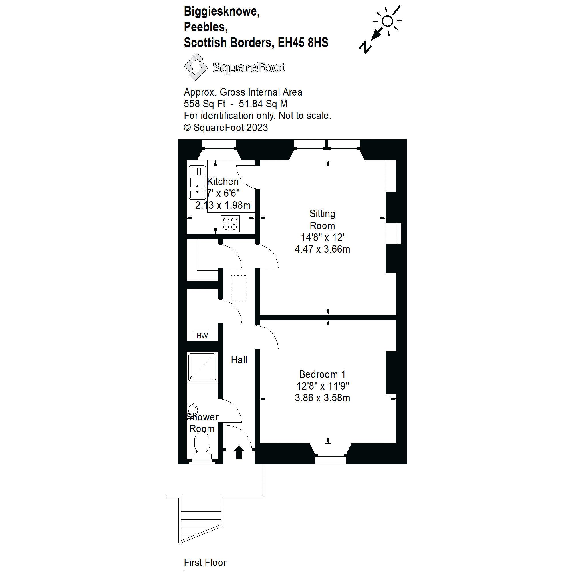 20 Biggiesknowe, Peebles EH45, 1 bedroom flat for sale 64501585