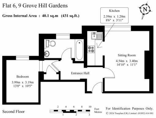 9,Flat 6, Grove Hill Gardens, Tunbridge Wells floorplan
