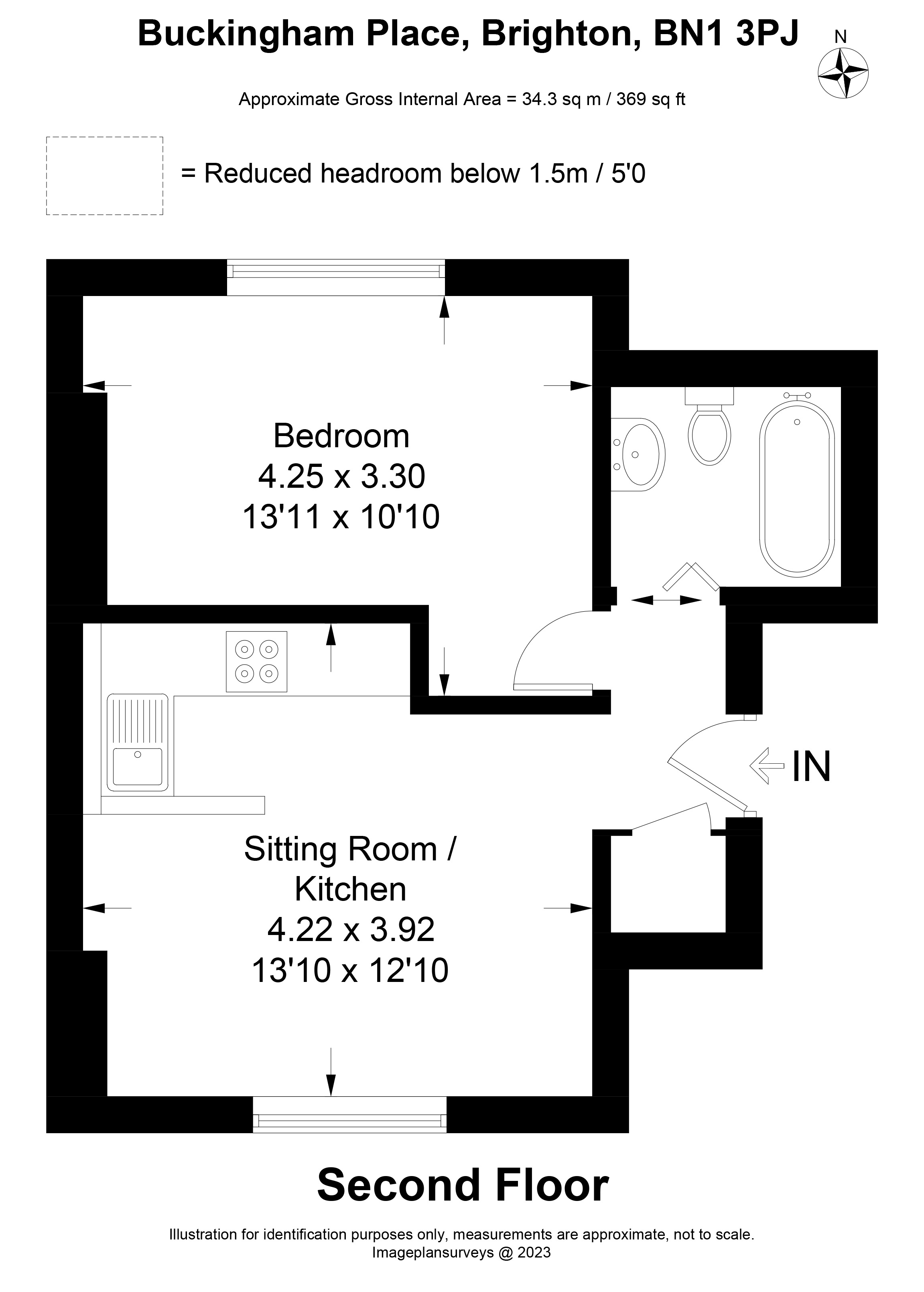 Flat 9, 28, Buckingham Place, Brighton floorplan