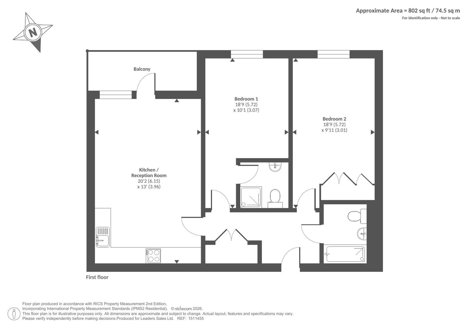 Flat 5, Orchid Court,, Sovereign Way, Kent floorplan