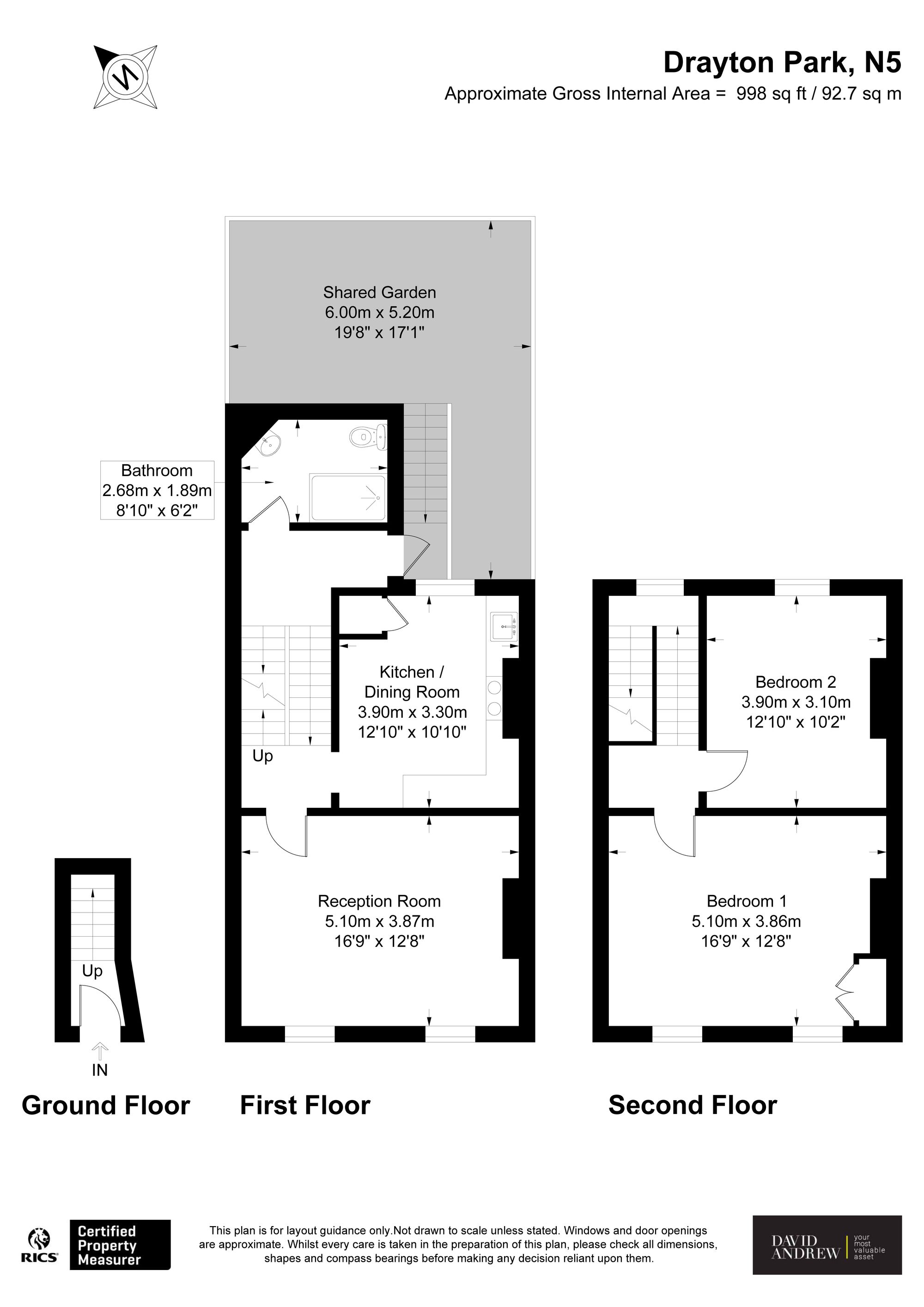 Flat B, 146 Drayton Park, London floorplan