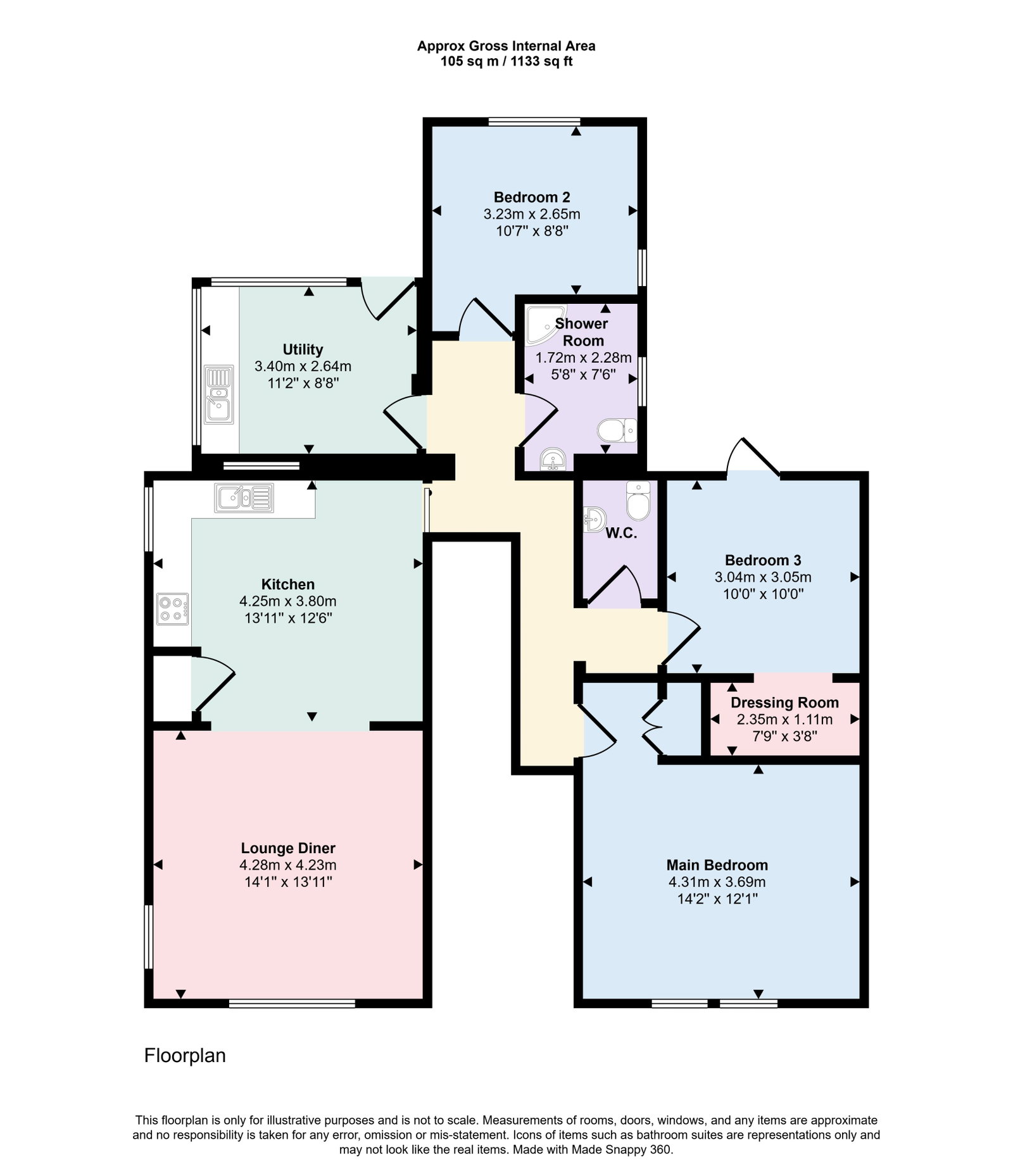 Lower Flat 15, Queen Street, Castle Douglas floorplan