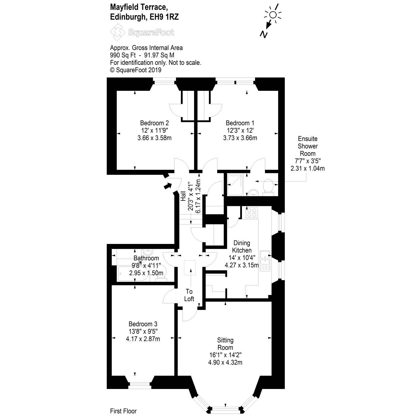 3 Bedrooms Flat for sale in 34/3 Mayfield Terrace, Newington EH9