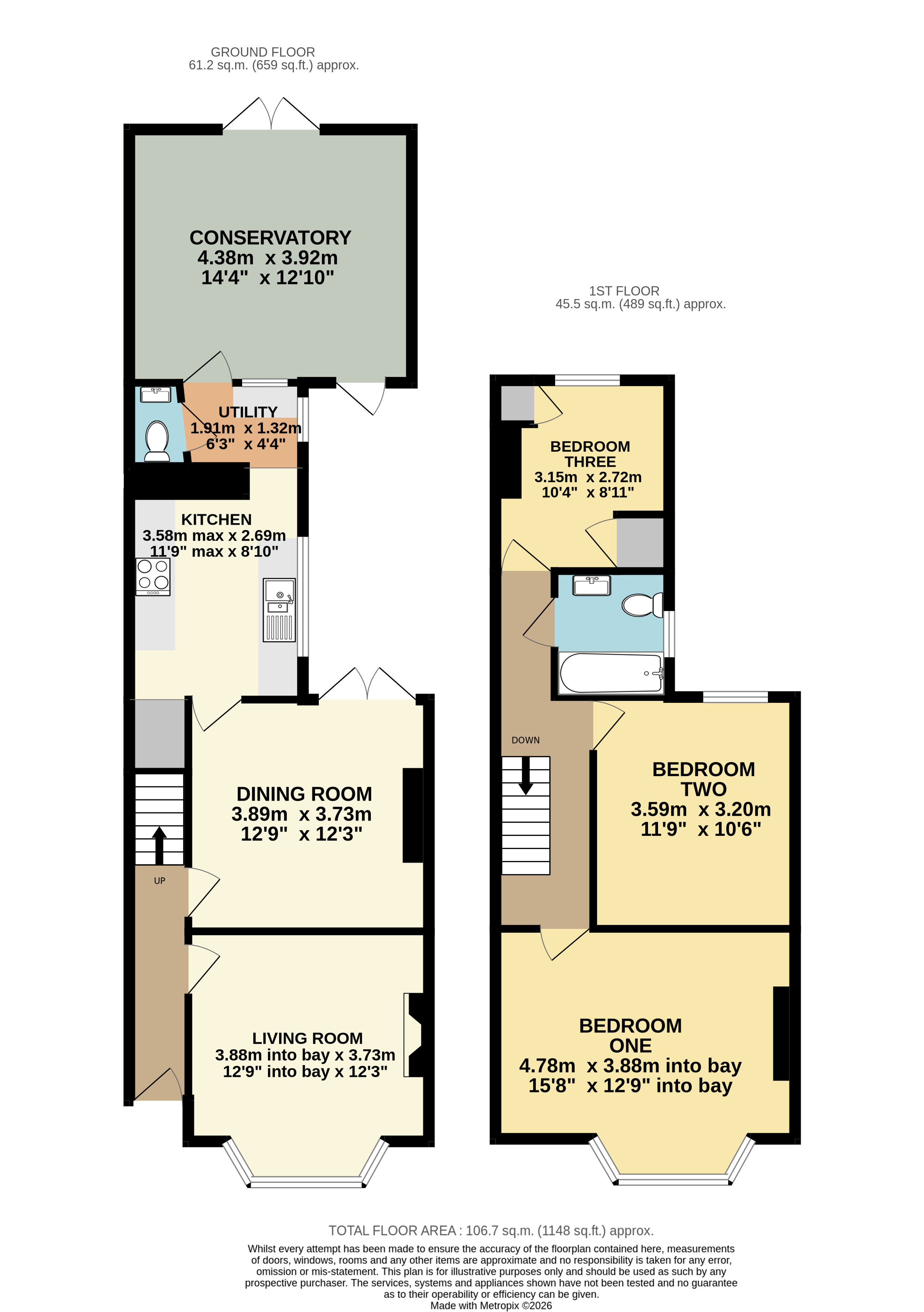 6, Grove Road, Bedfordshire floorplan