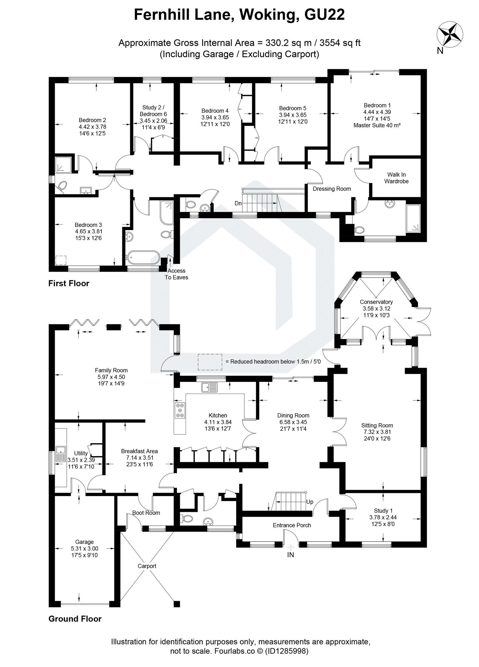 Karibu, Fernhill Lane, Woking floorplan