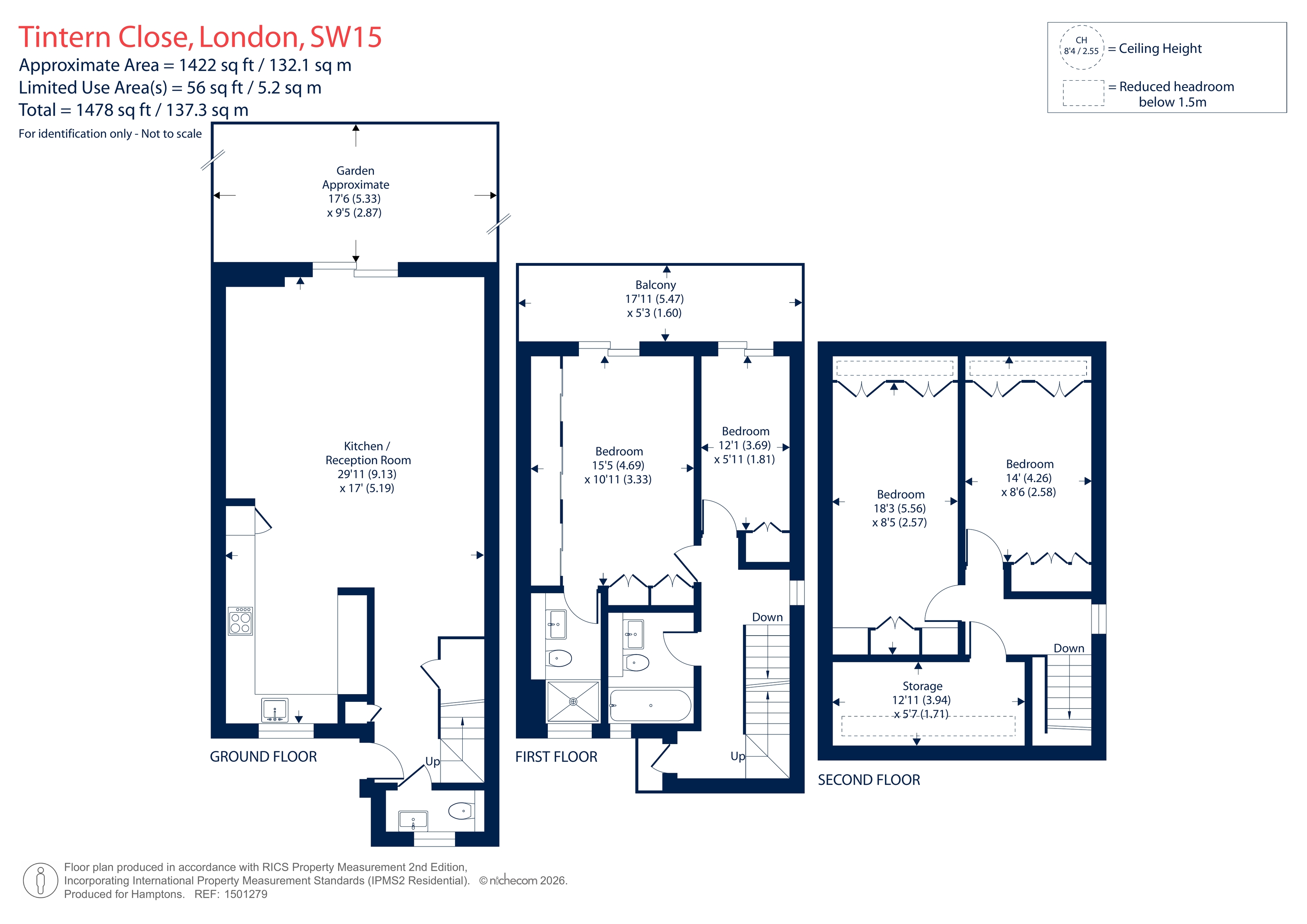 13, Tintern Close, London floorplan