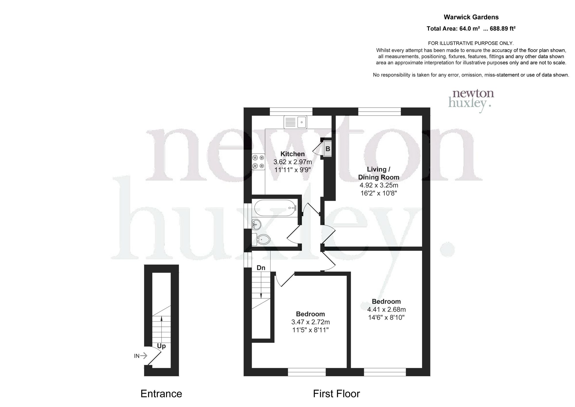 52 Warwick Gardens, Thames Ditton floorplan