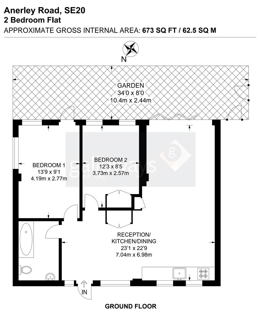 Flat 4 Keswick House, 207A Anerley Road, London floorplan