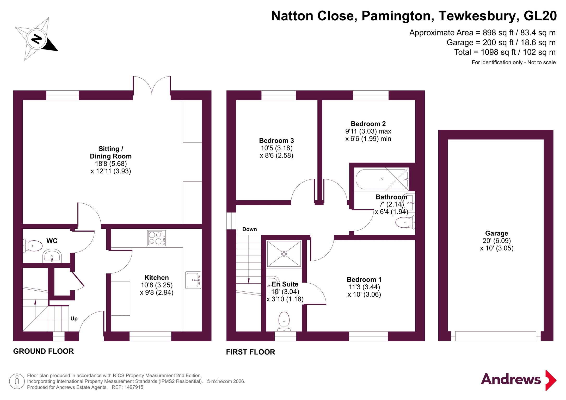 2, Natton Close, Tewkesbury floorplan