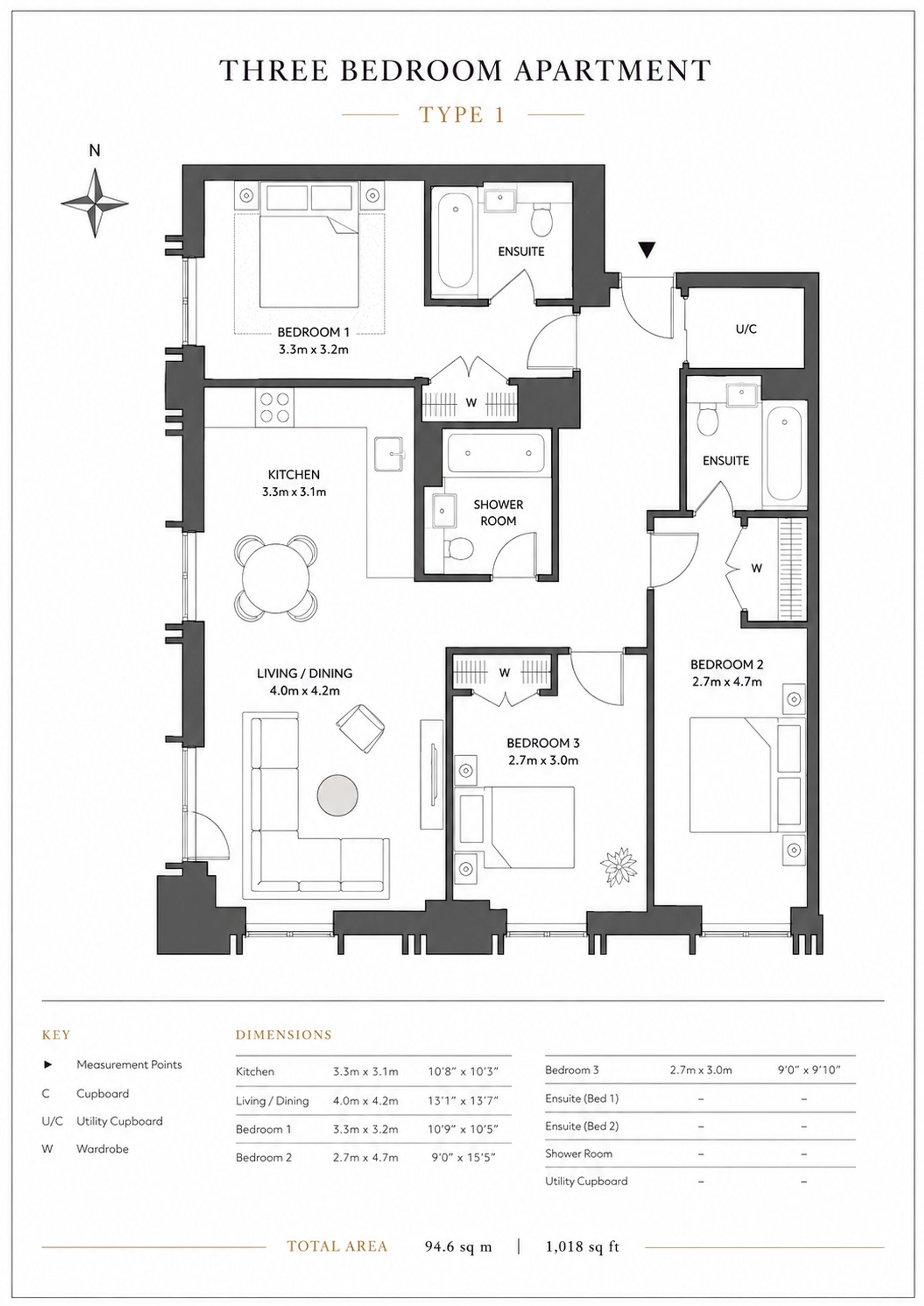 807 Redwood Tower, London floorplan