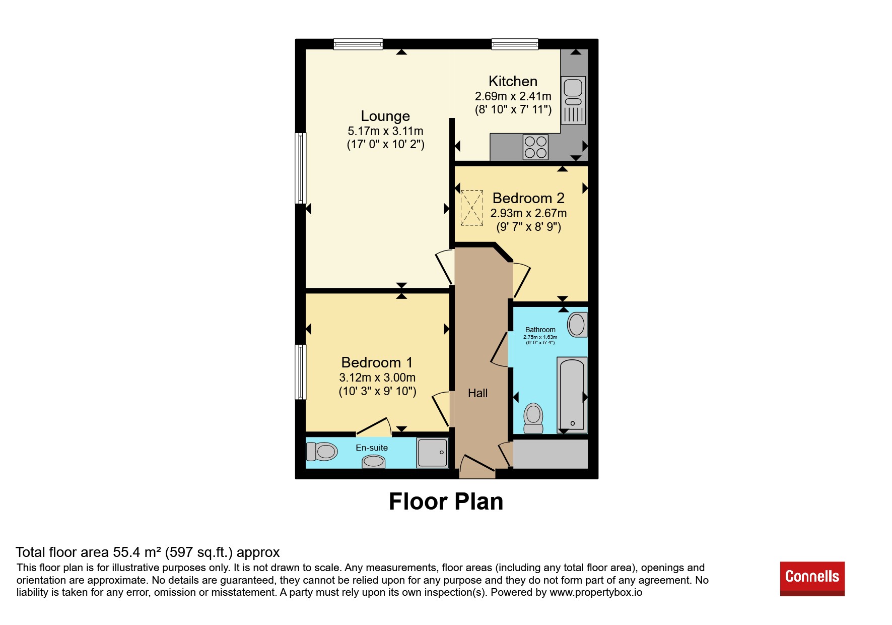 Flat 1, Castle Locks, Castle Road, Kidderminster floorplan