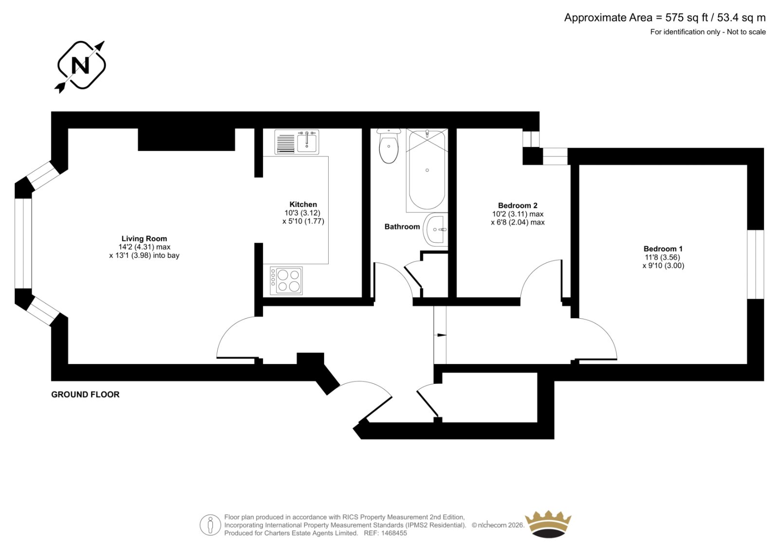 Flat 1, 9, Evelyn Terrace, East Sussex floorplan