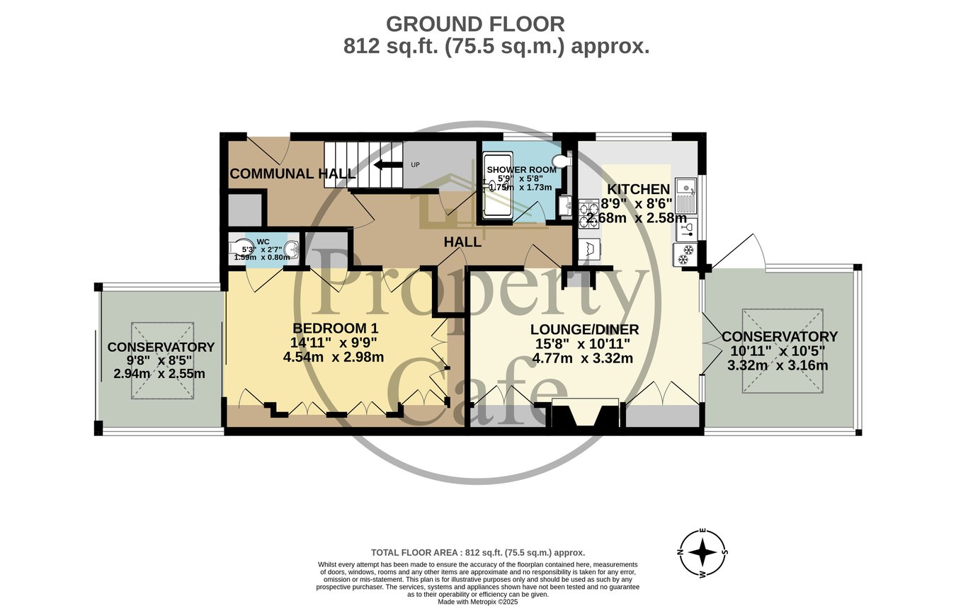 Garden Flat, 55, Gunters Lane, Bexhill-on-Sea floorplan