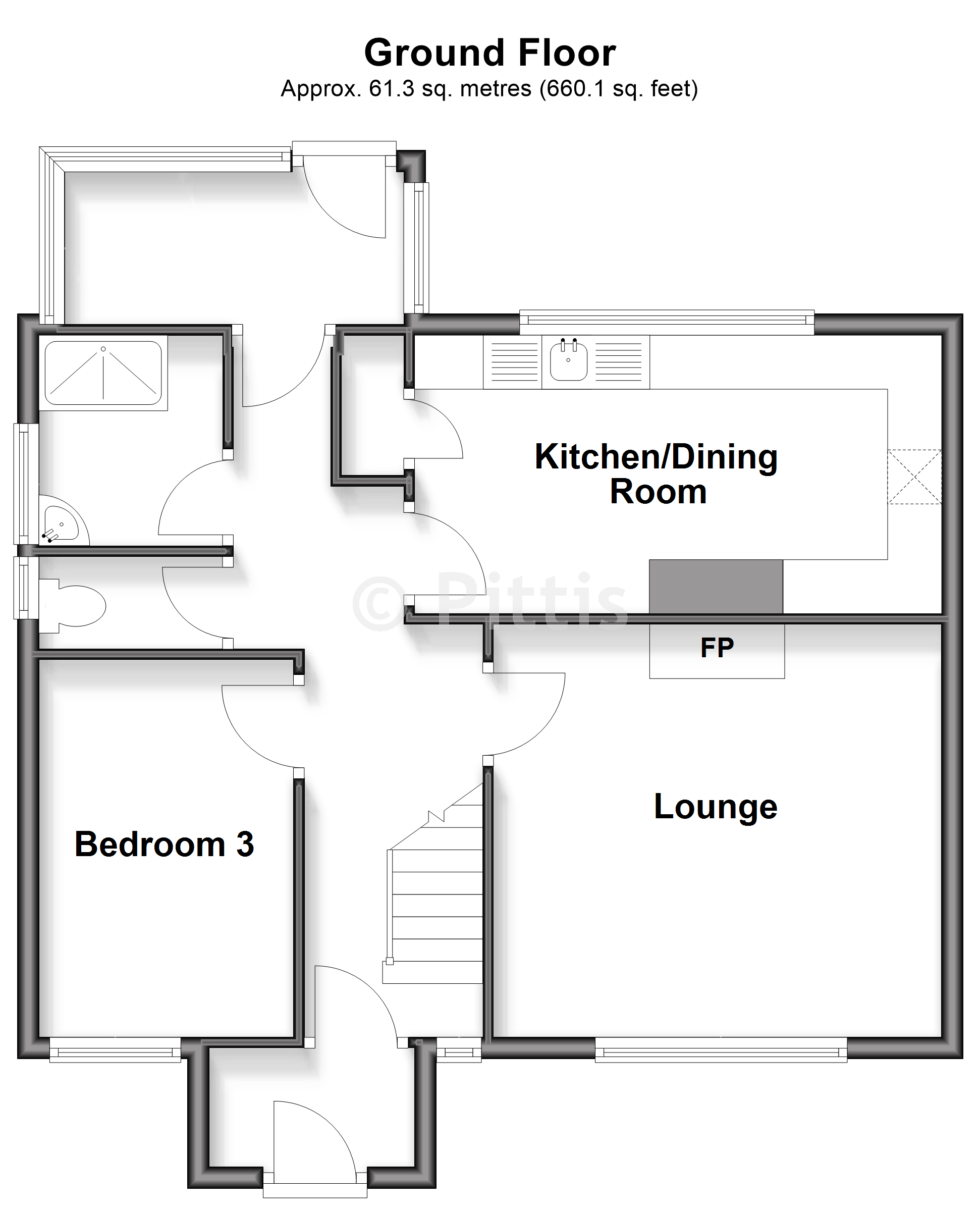 Medavale, Chilton Lane, Brighstone floorplan